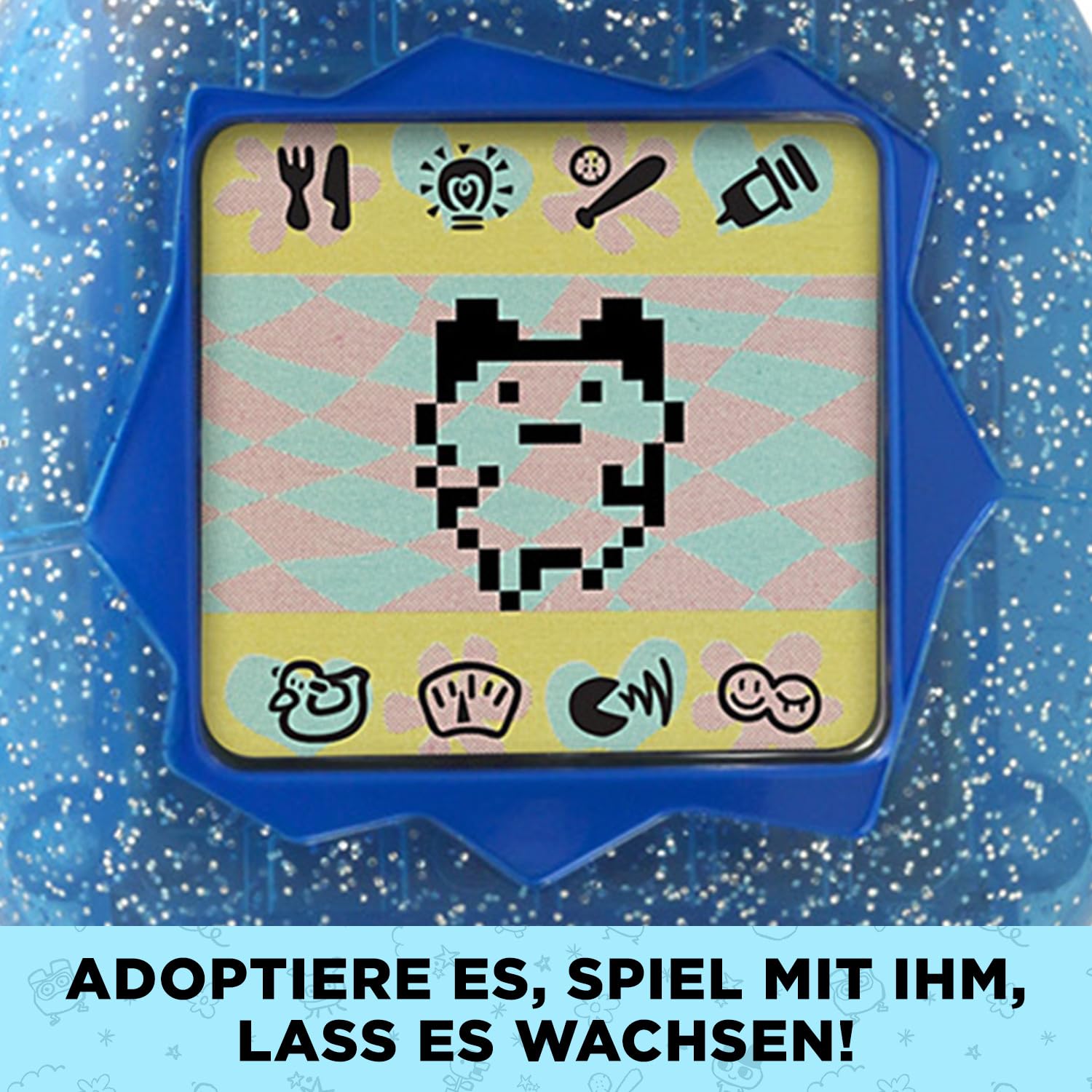 Bandai - Original Tamagotchi Color Collection Blue - Elektronisches virtuelles Haustier mit Farbdisplay - Interaktives Spielzeug - Blaues Tamagotchi - Spielzeug Kinder ab 8 Jahren - 46009