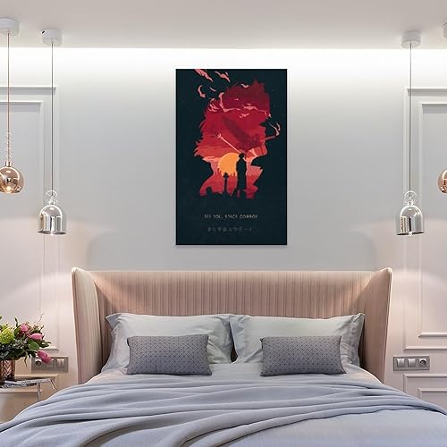Miniatura 8 de Póster de anime japonés de vaquero Bebop One of the Greatest animado de la serie de televisión (15) pinturas artísticas de pared, lienzo, decoración