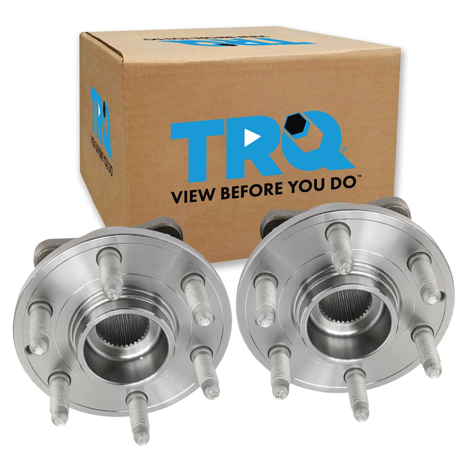 TRQ Front Driver and Passenger Side Wheel Bearing and Hub Assembly Set 2