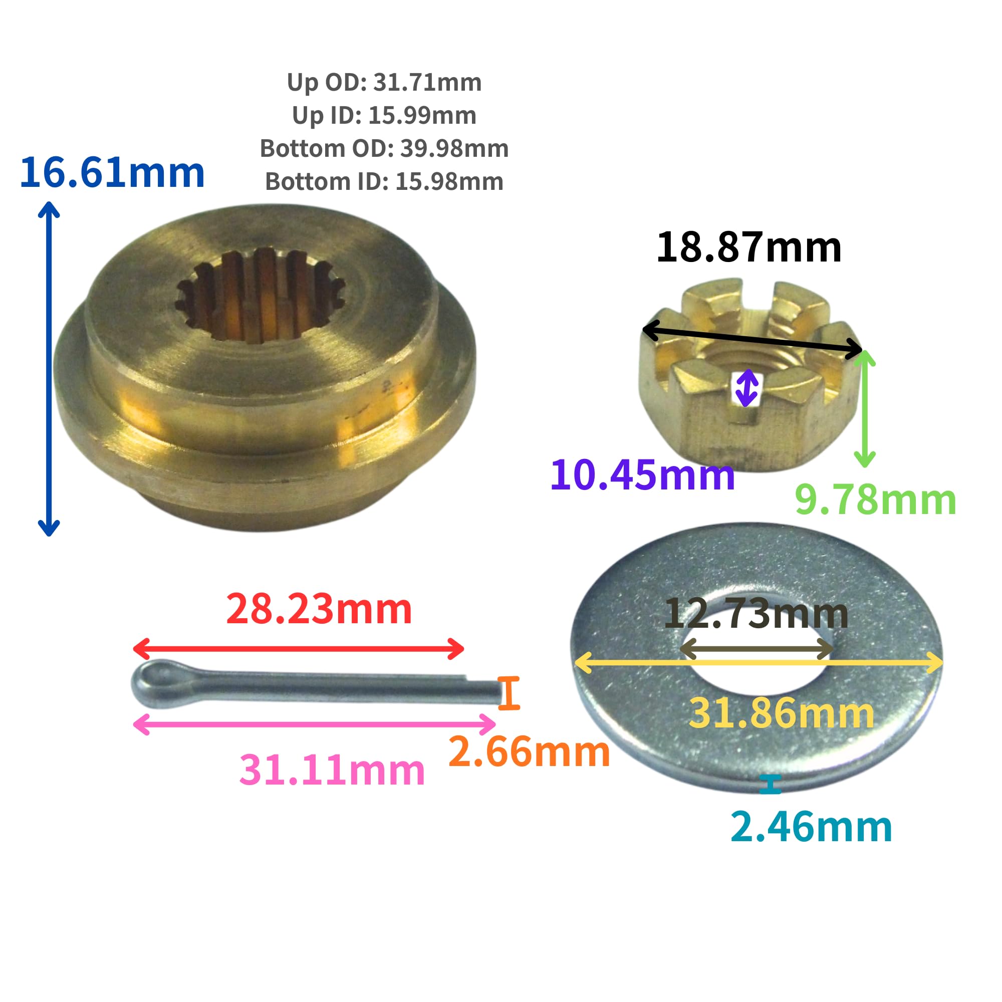 Amazon.com : Asaki 3V9-87326-0 Propeller Hardware Kit Replacement