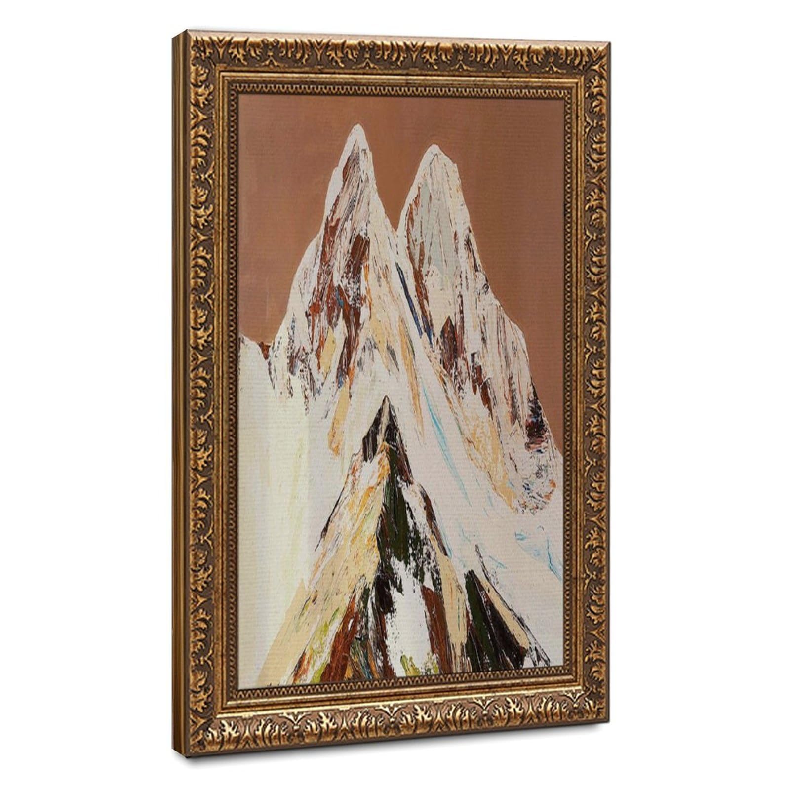 Bareronor Abstract Mountain Poster (2) Canvas Poster Bedroom Decor Landscape Office Room Decor Gift 12" L X 18" W