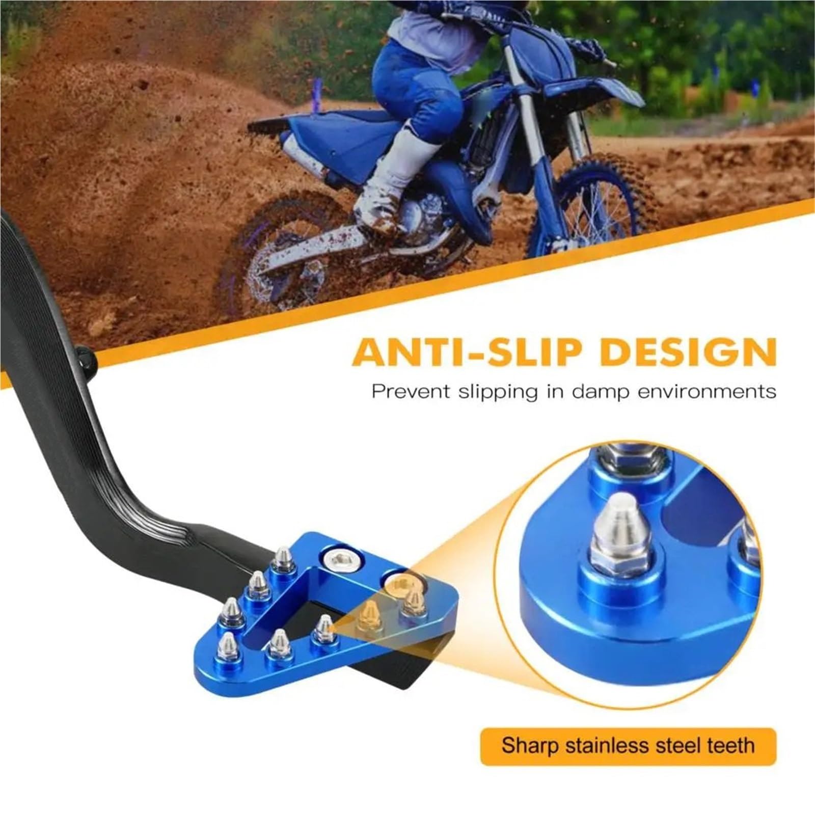 Zestaw linki sprzęgła motocykl Pasuje do Yamaha YZ125 YZ250 2009-2024 YZ125X YZ250X 2020-2023 regulowana kuta dźwignia pedału hamulca i sprężyna powrotna tylnego hamulca(4)