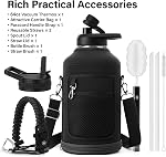 DYSANKY 2L Insulated Water Bottle 64 oz - Multiple Insulation Vacuum Sealed - Portable Sports Half Gallon Metal Water Jug for Outdoor Adventure, Gym, and Daily Use - Leak Proof & Non-BPA 2 Liter