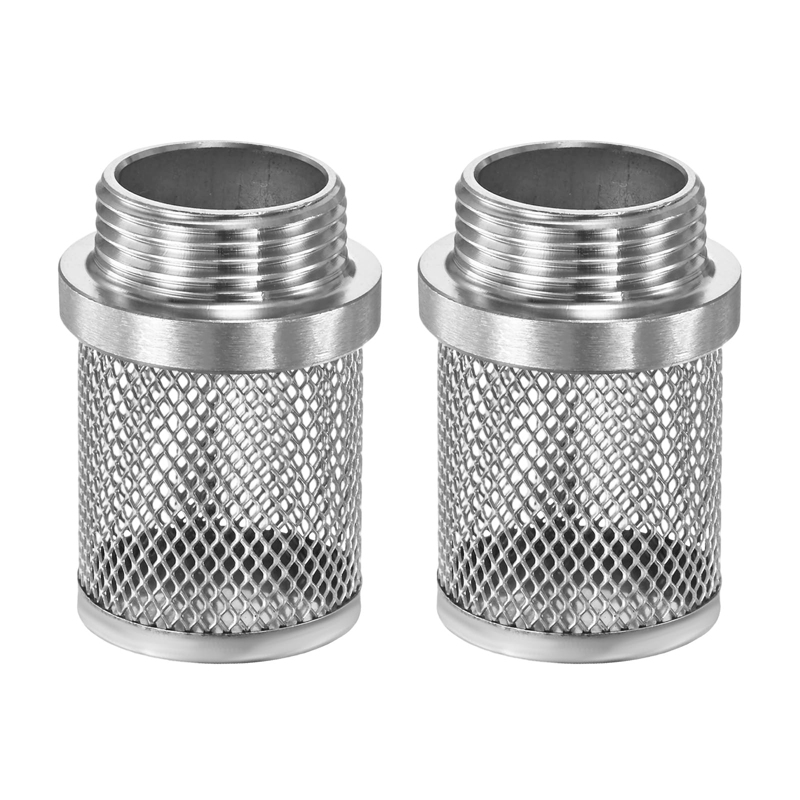 M METERXITY 2-Pack Inlet Suction Strainer Mesh Filter, 25 mm Stainless Steel Garden Hose Strainer for Aquarium Irrigation Sprayer Pump Filtering/Irrigation Sprayer Pump Filtering