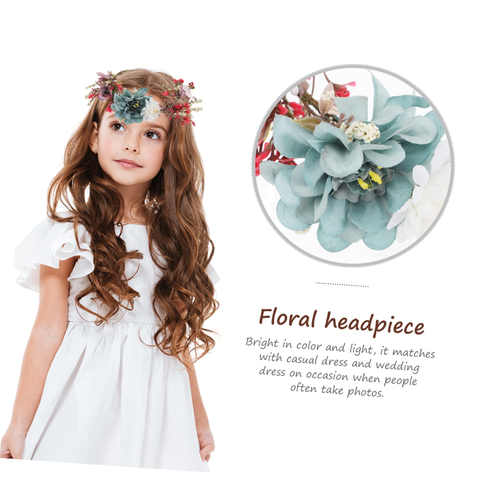 FOMIYES 4piezas Diadema De Flores Artificiales Para Novia Floral Para Bodas y Accesorios Para Cabello De Para Novias y Jóvenes