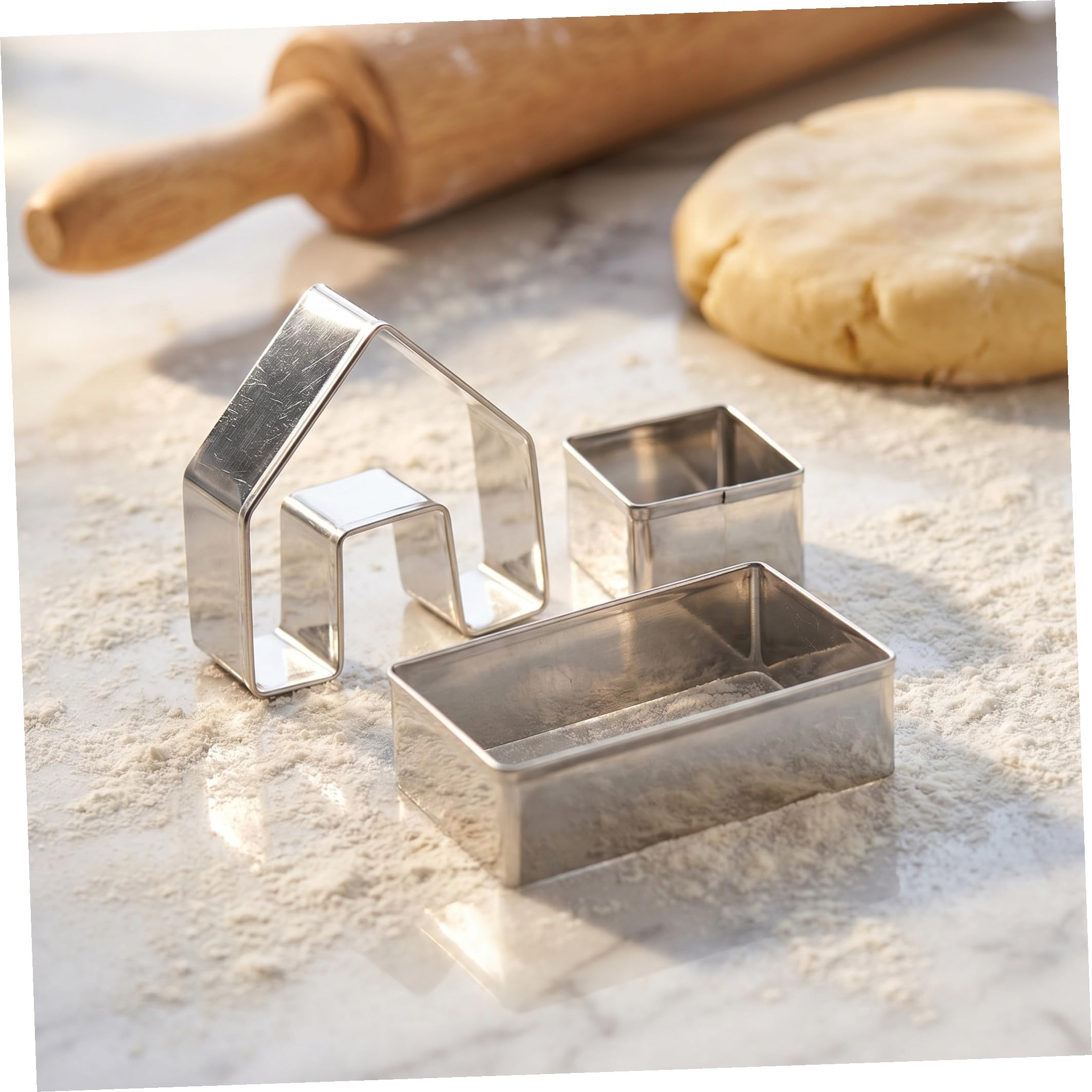 5 Ensembles Emporte Biscuit Noël Mini Maison Épices Moules DIY pour Cookies Découpe Pâte et Gâteaux Facile à Démouler Usage Polyvalent Fruits et Légumes