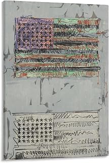 LEIZHANG Jasper Johns Flags II Large Canvas Printing Famous Paintings Office Home Wall Art Decorative Paintings Room Aesthetic Poster Print Art Wall Painting Canvas Posters Gifts Modern Bedroom Decor