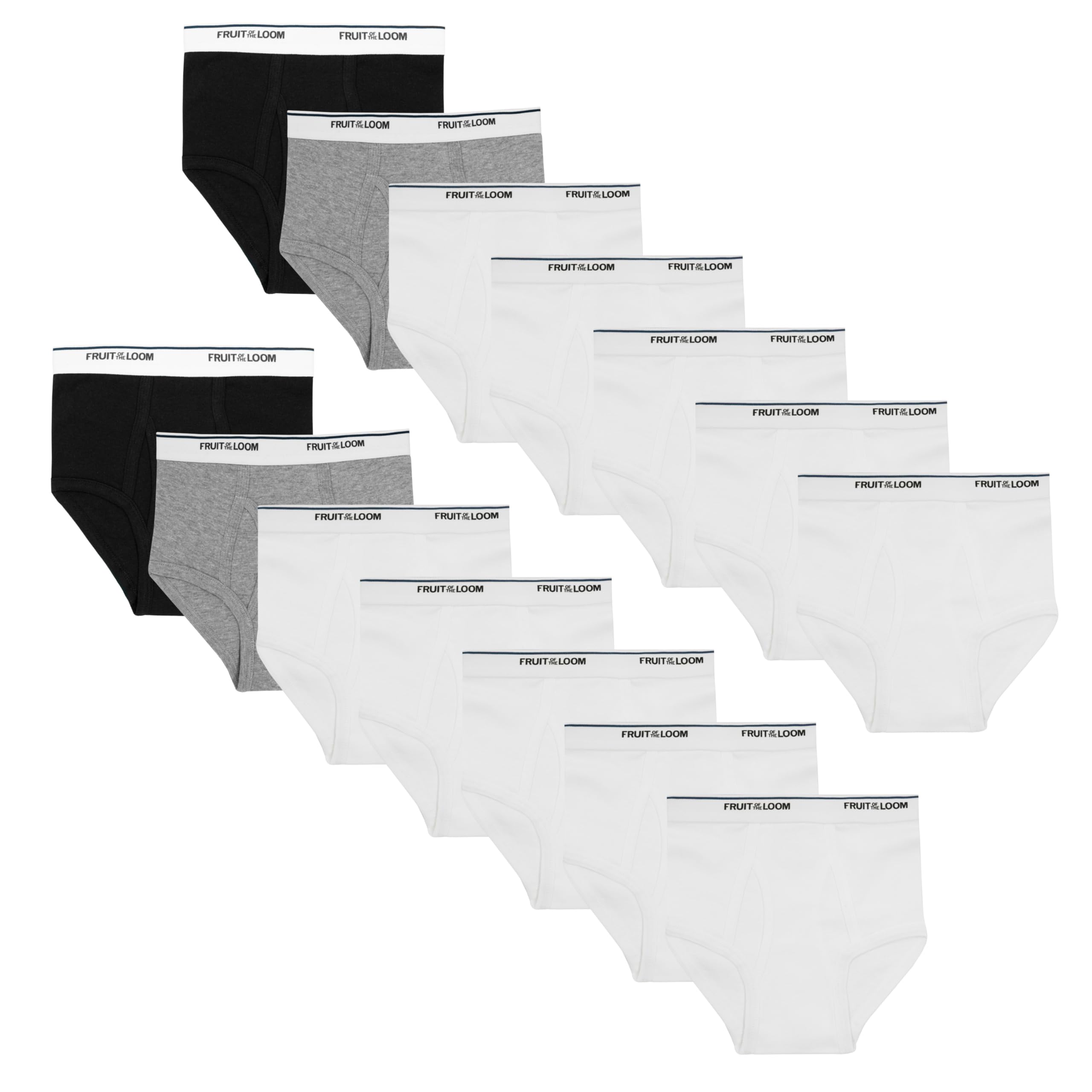 Fruit of the Loom Boys Tag Free Cotton Briefs Underwear Assorted Colors