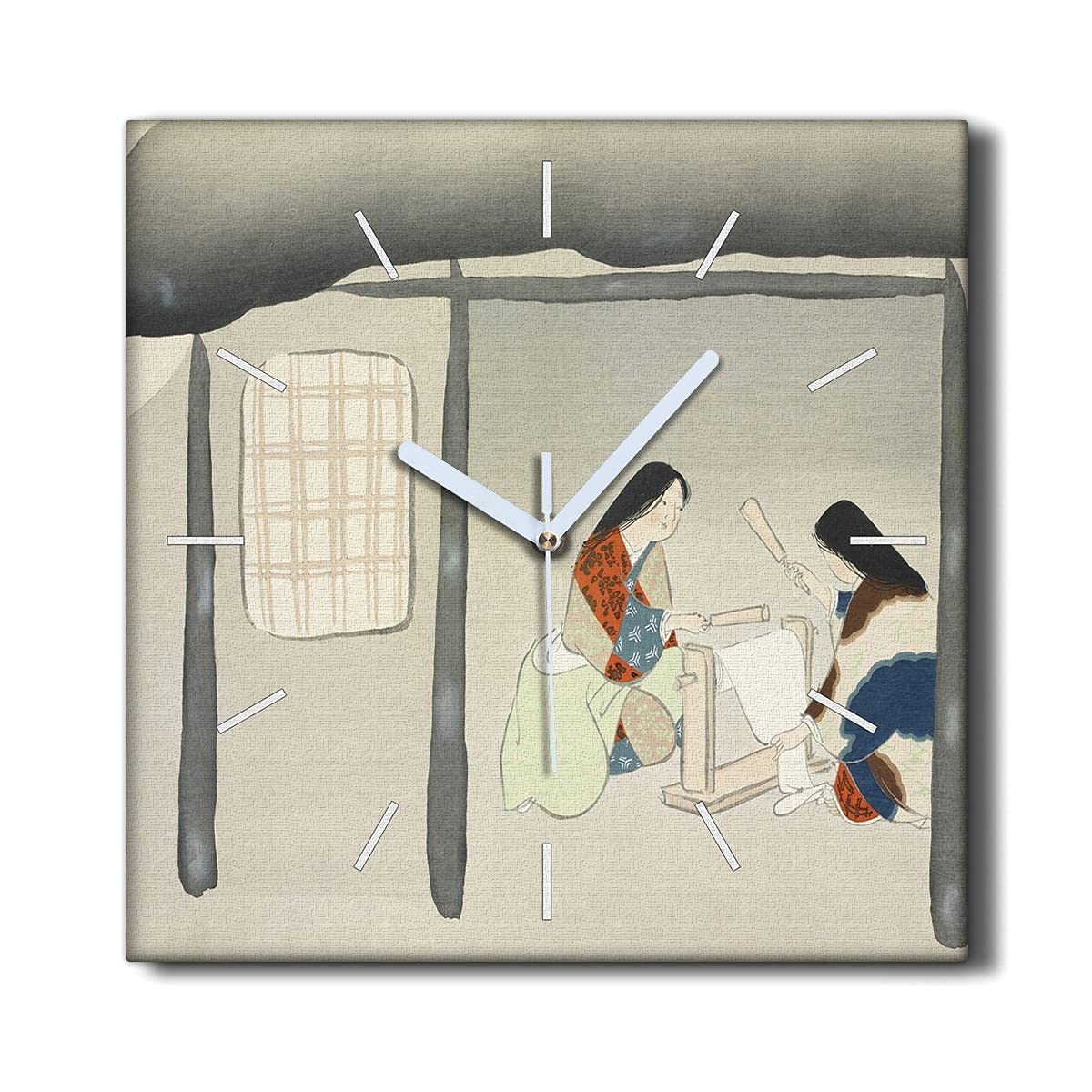 Horloge sur Toile sans tic-tac : Finissez-en avec le Bruit ! Horloge Murale 30x30cm
