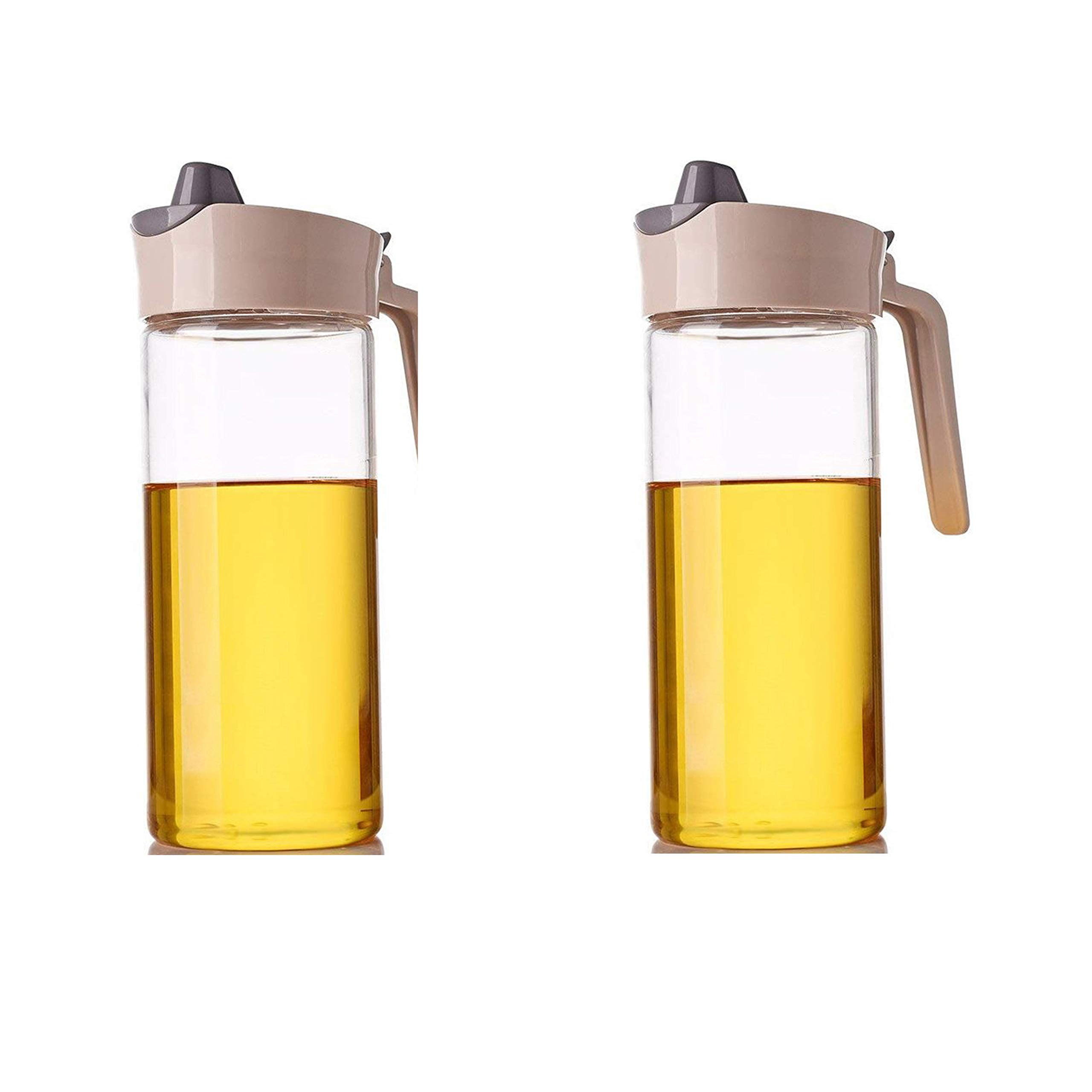 LDG WARE Glass Oil Container Jug Precise Pouring Lid with Dust Free Cover 1 Piece Assorted Color (2)