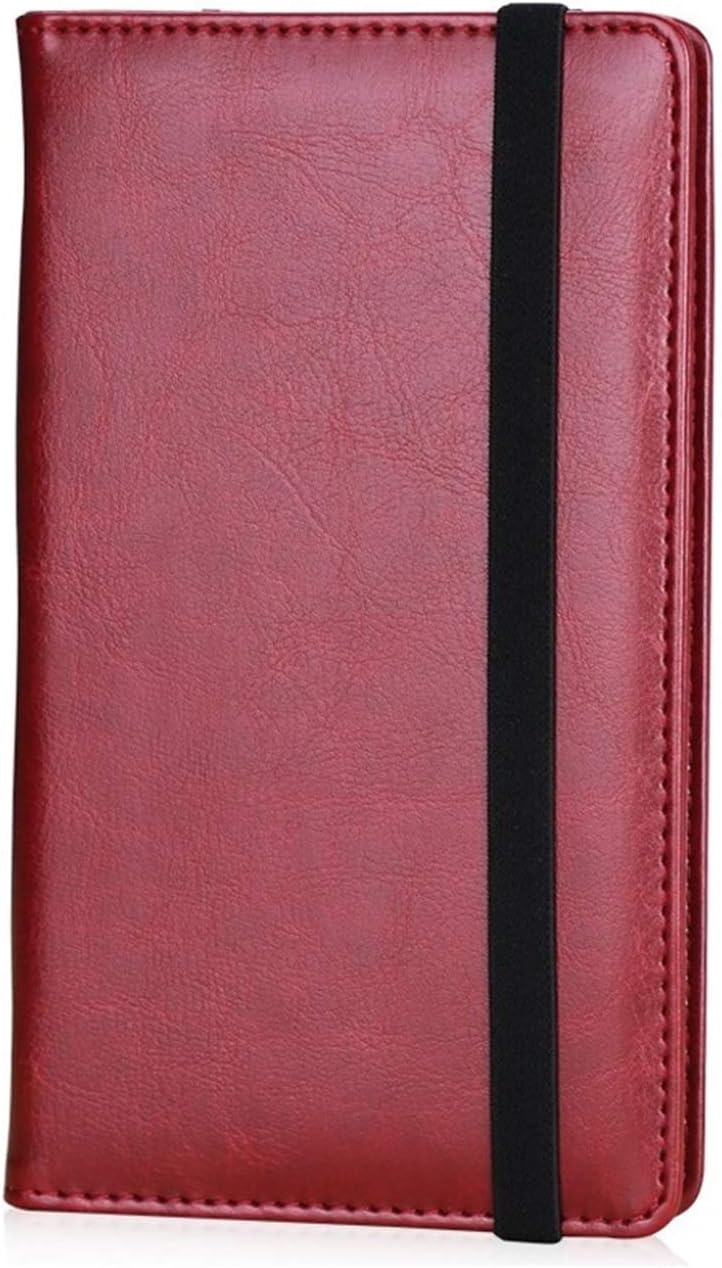 Business Card Holder Large Capacity Book Gift Men And Women Storage Portable Case(Red)