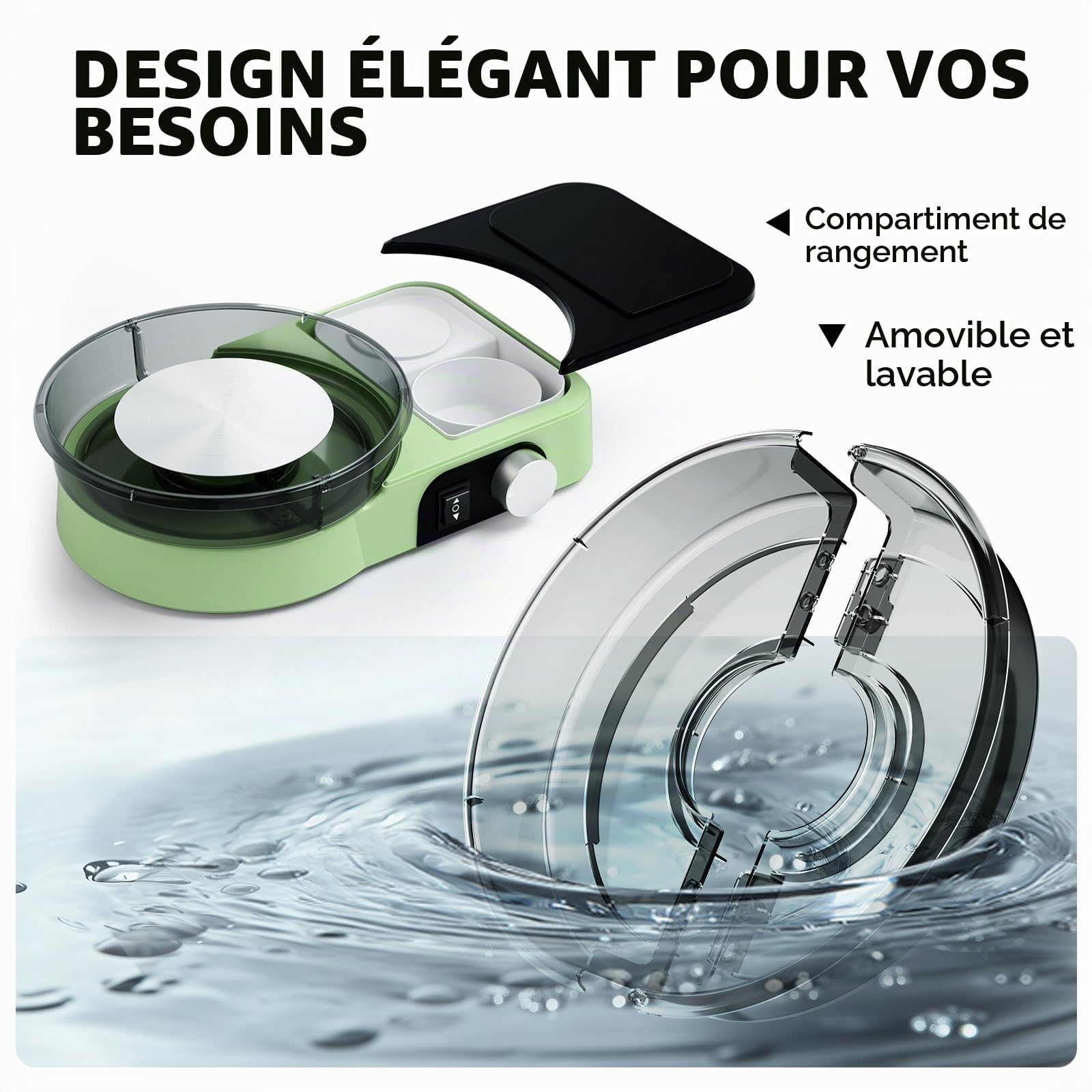 Tour de Potier Électrique Vert Clair – Kit de Poterie Complet pour Adultes avec 1kg d'Argile, 0-200 Tr/min Réglable, Machine Professionnelle Silencieuse pour Débutants, Cadeau Créatif