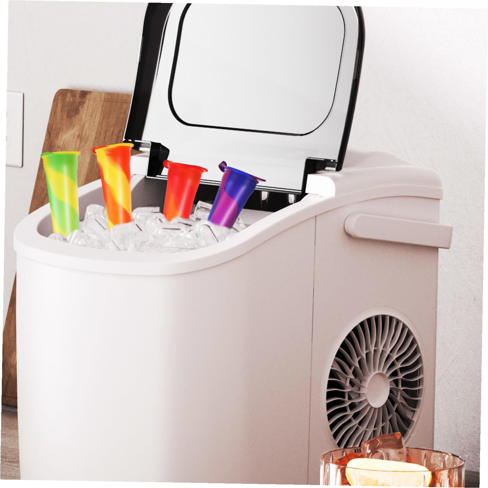 TOYANDONA 12 Pièces Moules à Glace Silicone Réutilisables Moules à Yaourt pour Garçon Fille avec Plusieurs Compartiments