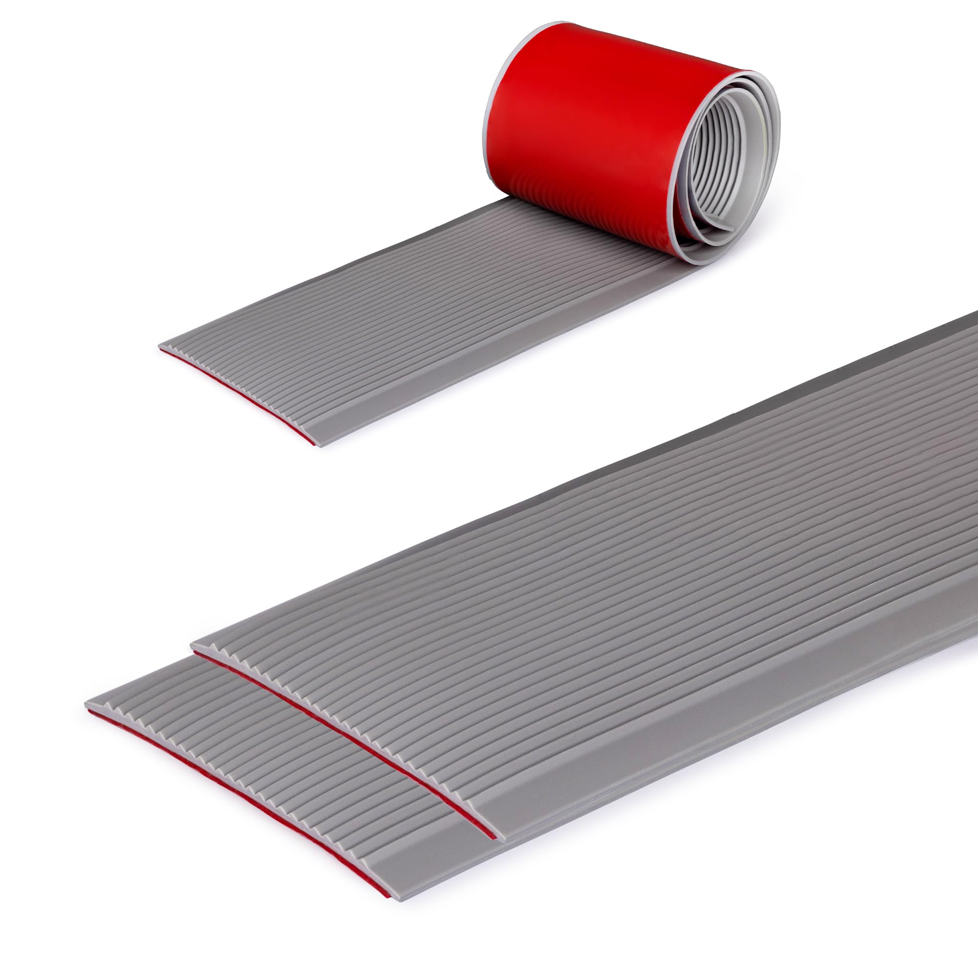 Rubber Bond 4x36in Heavy Duty Anti Slip Stair Treads(2-Pack) - Waterproof Outdoor/Indoor Non Skid Tape for Stairs | Adhesive Rubber Grip Strips for