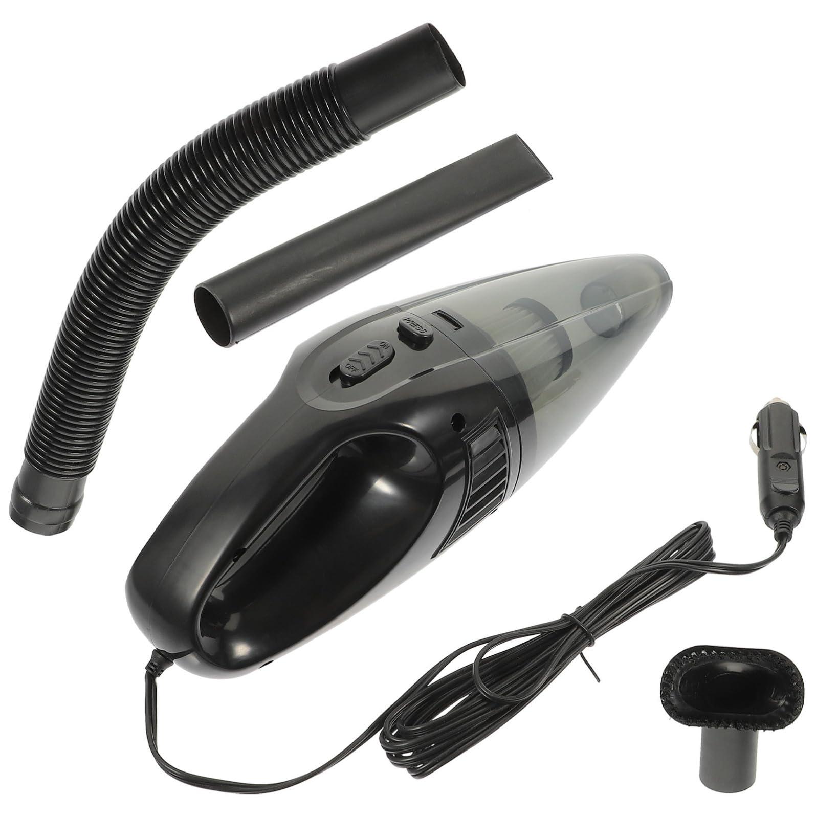 Gadpiparty Aspirapolvere Portatile Auto Nero Ricaricabile Doppia Modalità di Aspirazione e Impugnatura Ergonomica in ABS per Pulizia Liquidi e Polvere in Auto e Casa
