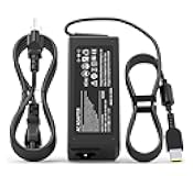 VUOHOEG 65W Laptop Charger Compatible with Lenovo ThinkPad L440 L450 L460 L540 T440 T450 T460 E440 E450 E550 E560 X240 X250 X260 Yellow Square Tip AC Adapter