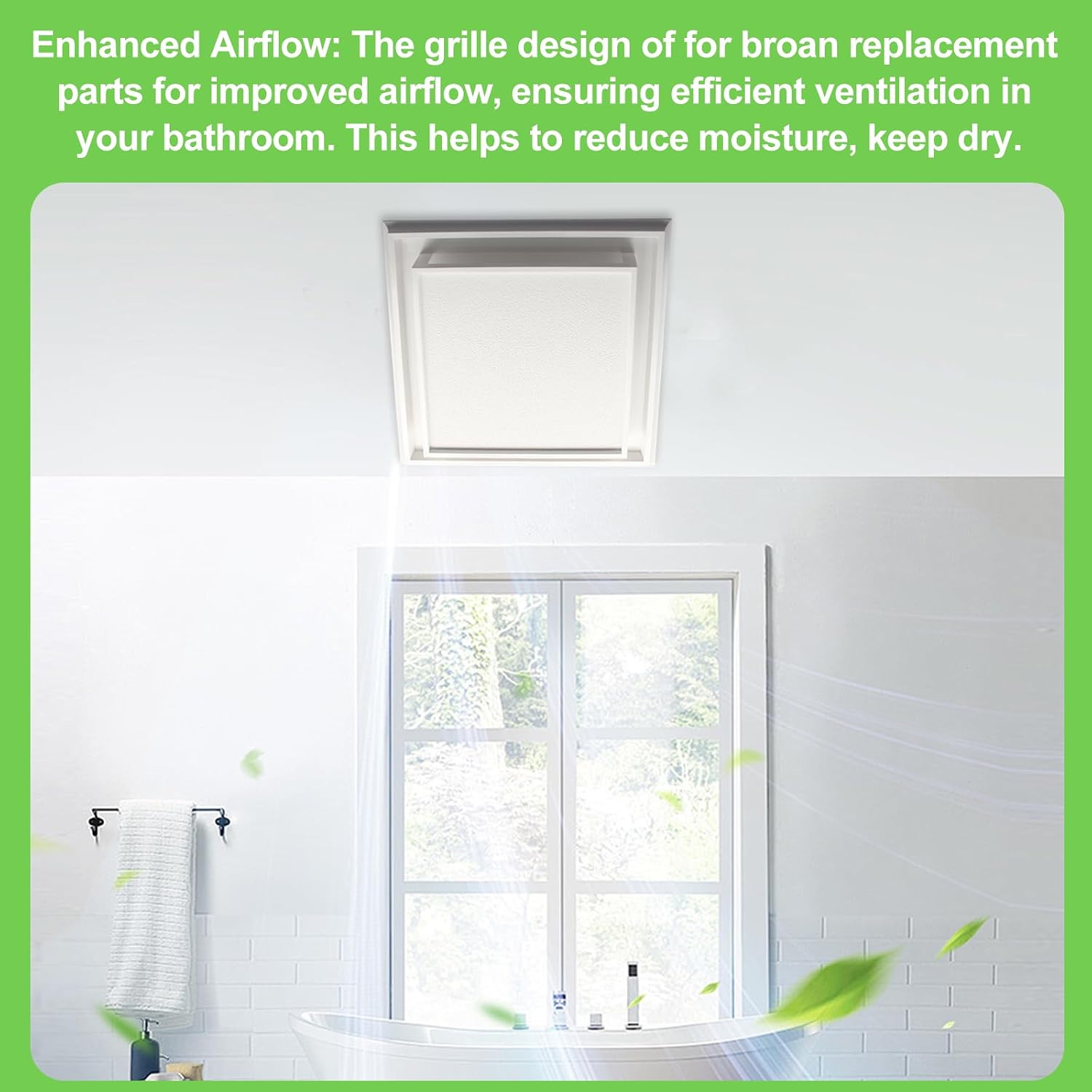 for Broan Nutone S97009648 Vent Fan Grille Cover Assy for 681 682, Bathroom Exhaust Fan Light Cover Replacement