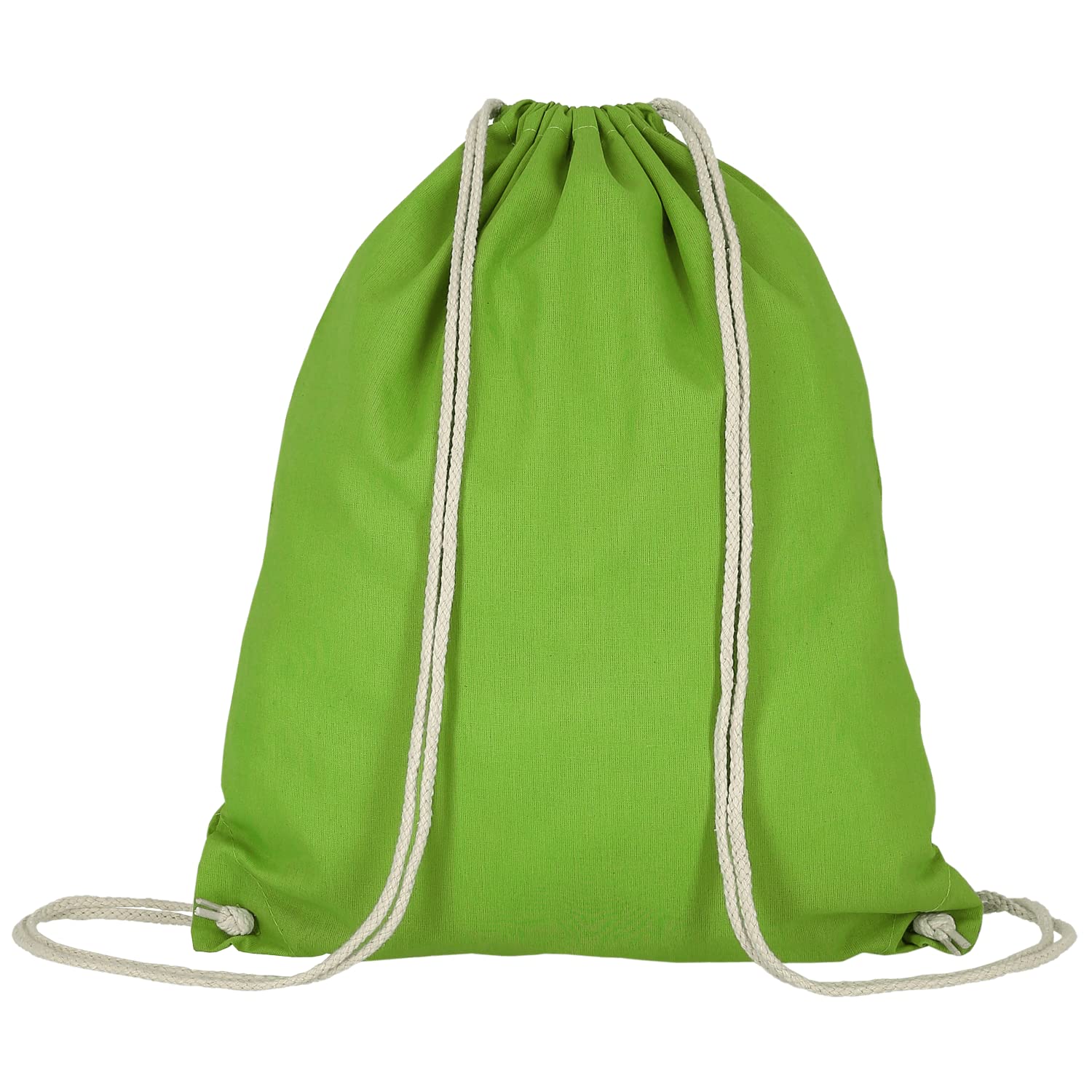 TEXXILLA Pack de 25 bolsas de deporte de algodón 38 x 46 cm, verde claro