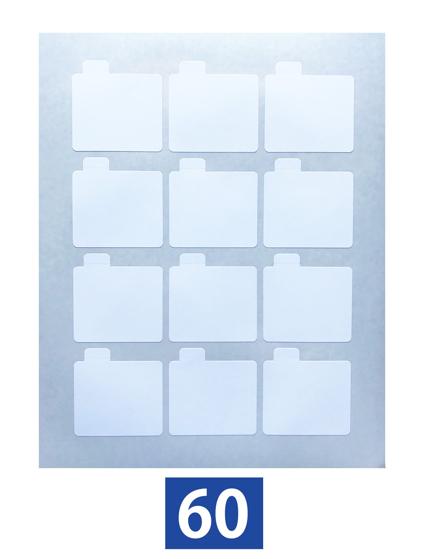 Lip Balm Tube Labels Printable, DIY Sticker Label with Seal for 50 Lipgloss Tubes - 60 White Lipstick Labels-Adhesive Waterproof Labels w/ Tamper Tab-Empty Lip Balm Container Labels for DIY Lip Balm