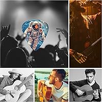 Vista 2 de Astronauta Planet Print Guitar Picks 12 Pack Thin Medium Heavy Guitar Pick For Men Women Personalized Guitar Plectrum Guitar Accessorie For Acoustic