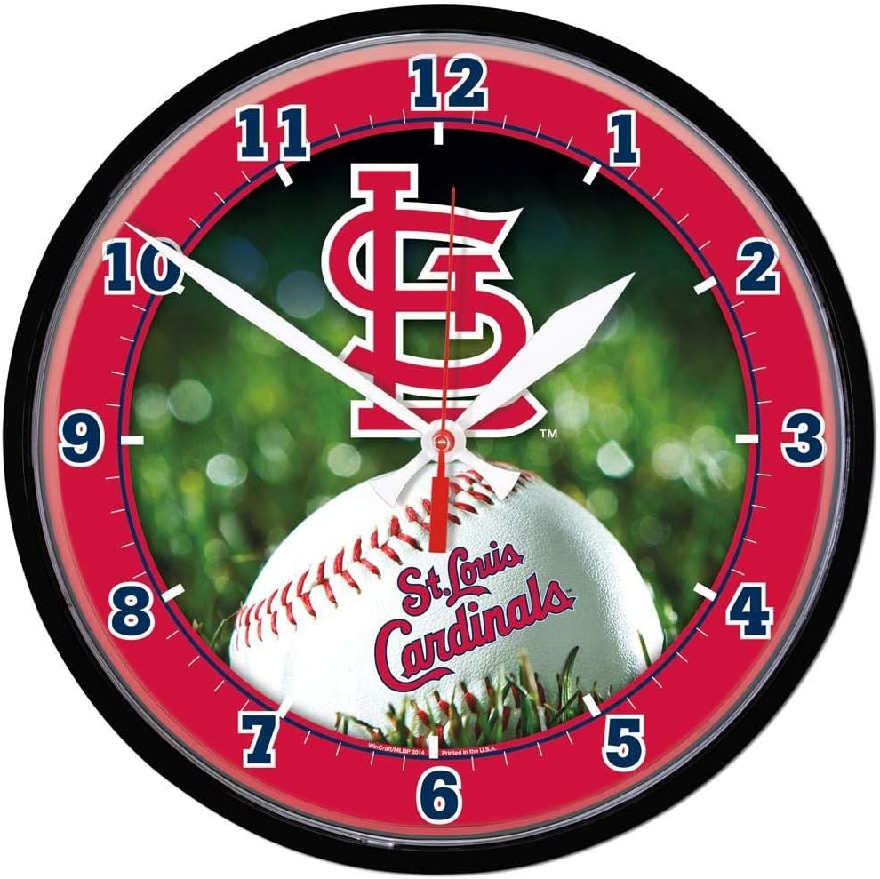 MLB 2936214 St. Louis Cardinals Round Wall Clock, 12.75"