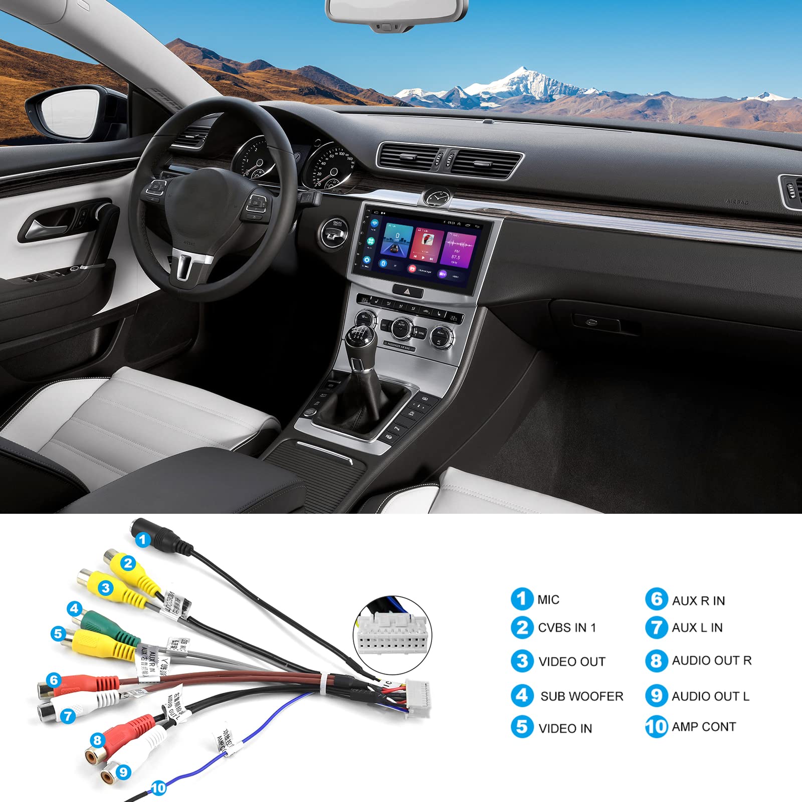 Cavo RCA Per Autoradio Android - Con Microfono Esterno E Subwoofer - Foto 7