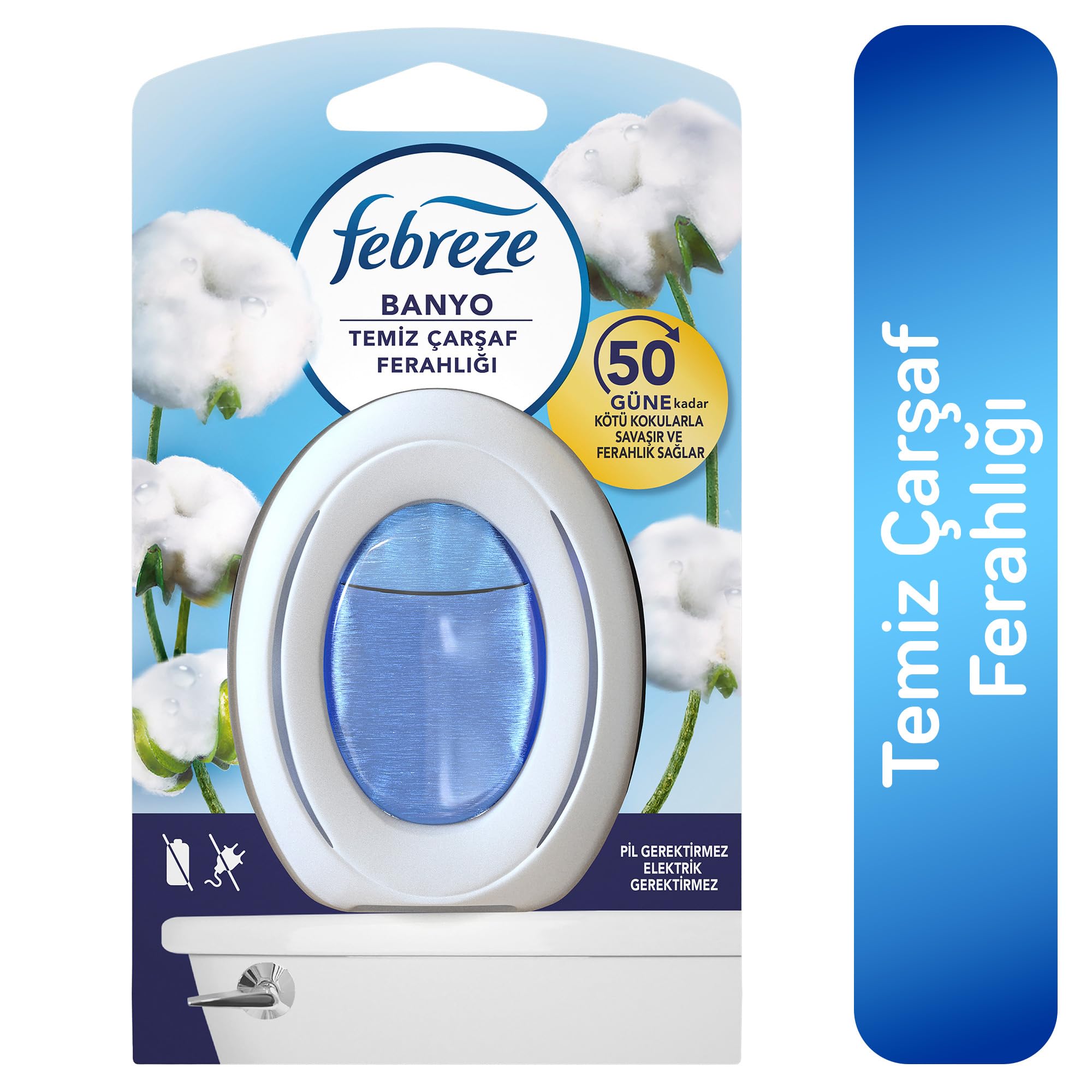 Febreze Hava Ferahlatıcı Banyo Oda Kokusu Temiz Çarşaf Ferahlığı 3lü paket