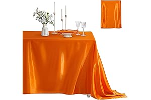 1 Pack Rectangle Tablecloth Stain Resistant Wrinkle Free Silkly Soft Table Cloth