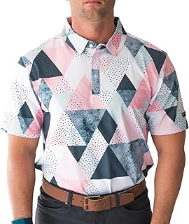 Mens Golf Shirt Moisture Wicking Quick-Dry Short Sleeve - Standout Performance Casual Polo Shirts for Men