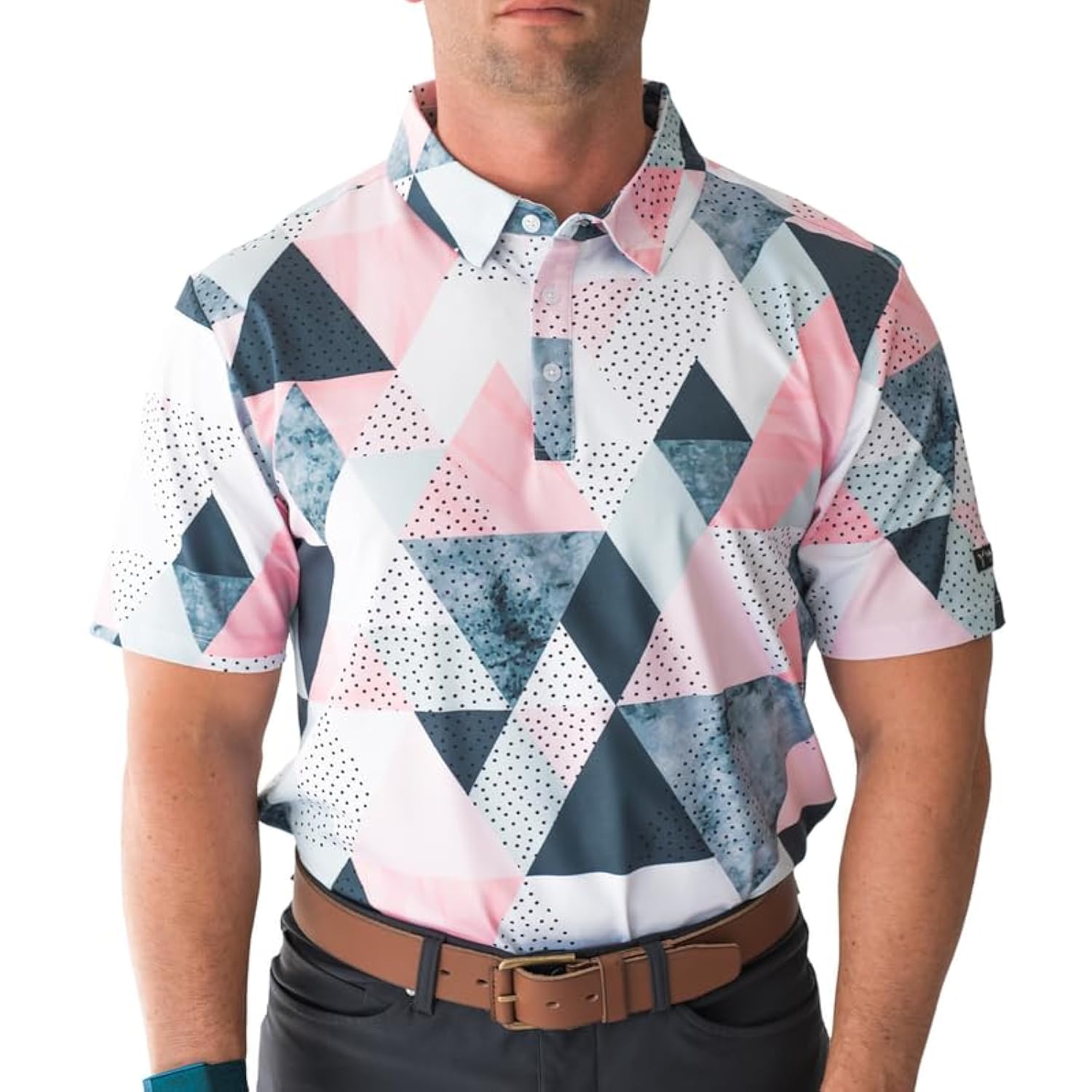 Mens Golf Shirt Moisture Wicking Quick-Dry Short Sleeve - Standout Performance Casual Polo Shirts for Men