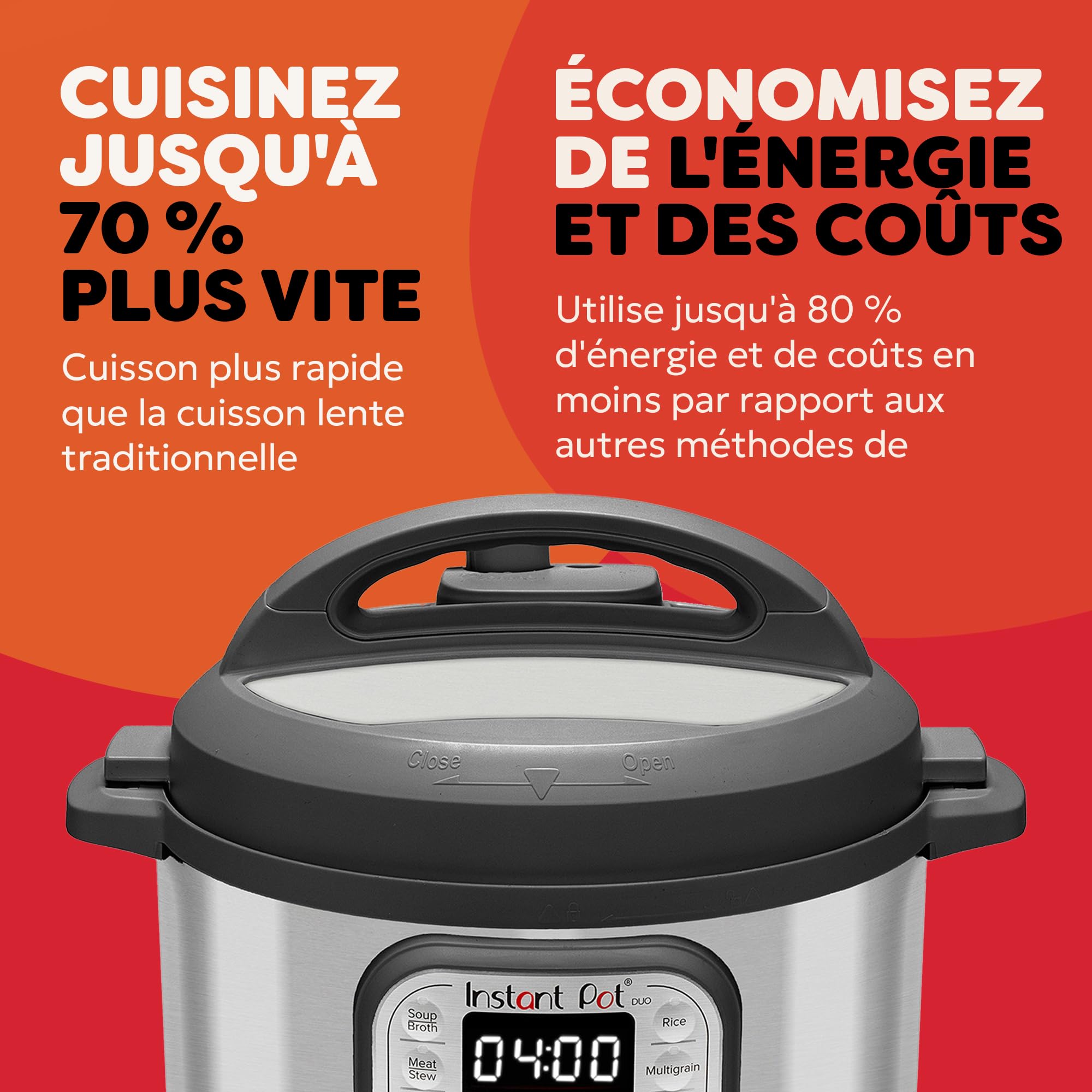 Instant Pot Duo 60 7 en 1 Autocuiseur Multifonction Acier Inoxydable 5.7 L