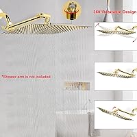 Vista 33 de NearMoon - Cabezal de regadera grande de acero inoxidable cuadrado de lujo en cascada, para instalar en el techo o la pared