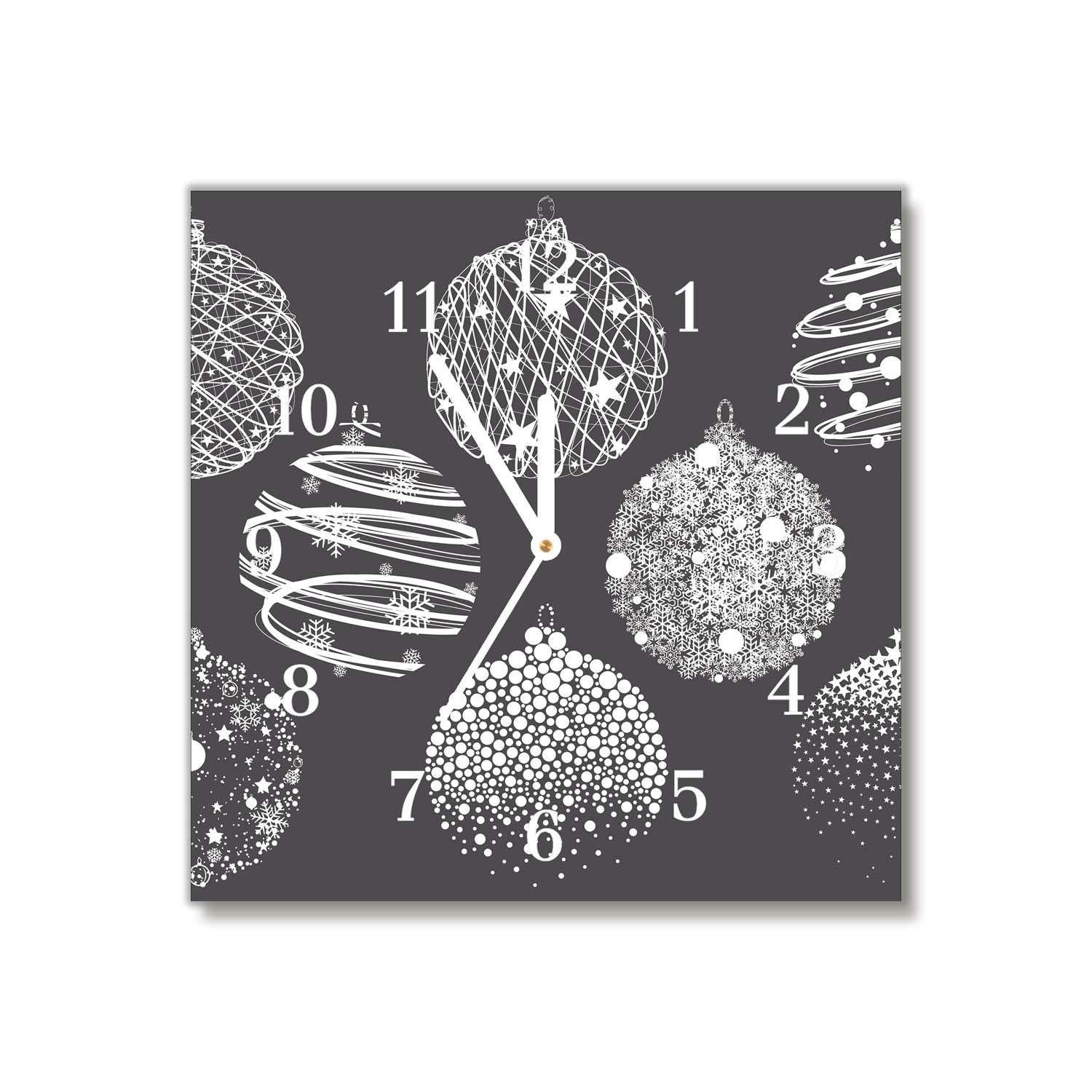 Horloge murale moderne Tulup impression en verre 30x30 abstraction décoration