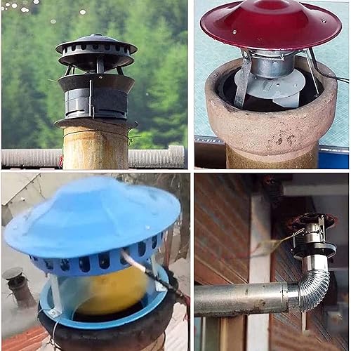 Miniatura 5 de Ventilador de escape de chimenea, Evacuador de humo de chimenea, Chimenea de techo inducida por humos de tiro inducido Ventiladores, Ventilador de