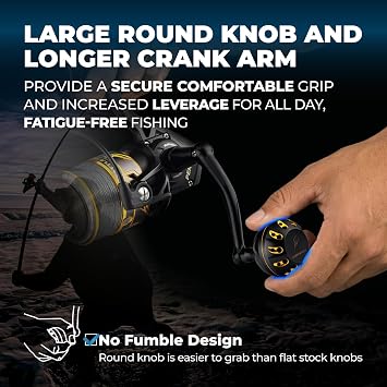 GOMEXUS Power Handle for Penn Spinfisher VI VII Slammer III IV Reel Crank (Make Sure Your Reel Model, Not for All Spinfisher Long Cast/V)-Please Pay Attention to The Adaptation Table
