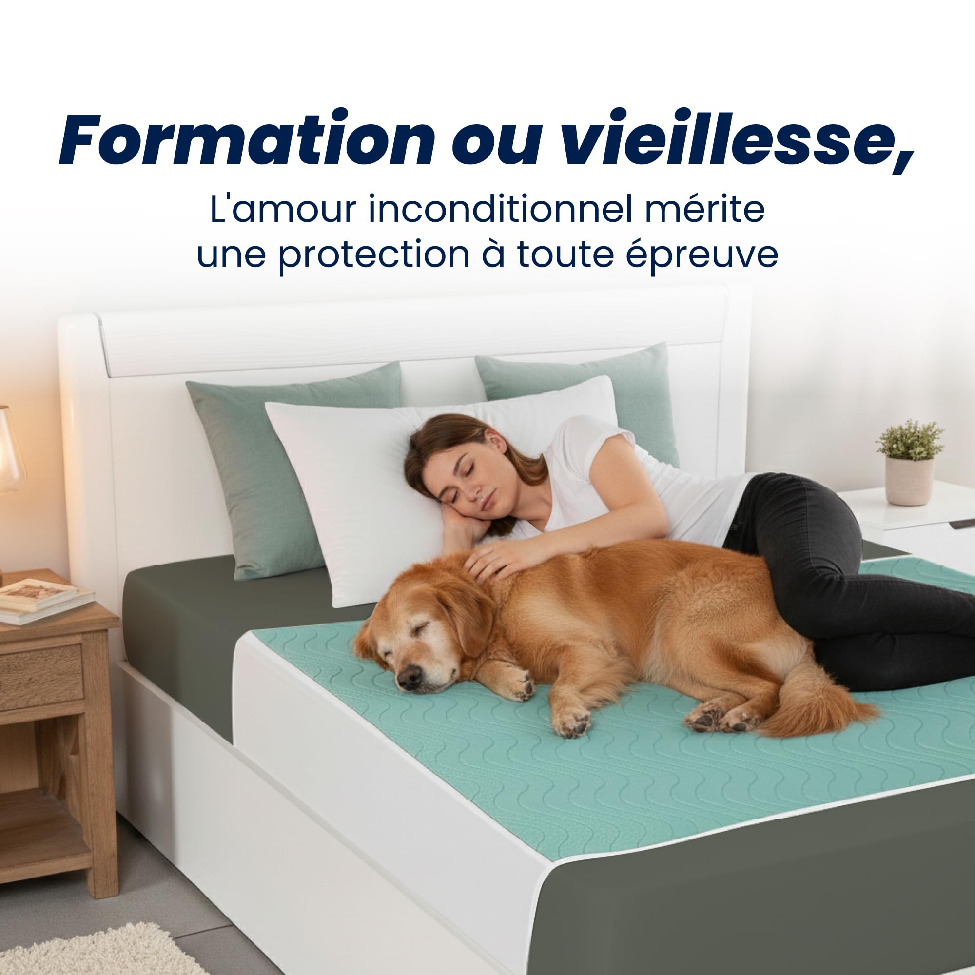 Alèse Lit Adulte Bébé Protection Matelas Imperméable Lavable Pipi Stop Tapis à Langer Jetable Alèse avec ailettes Protection Lit Absorbante 140x90 Pack 1