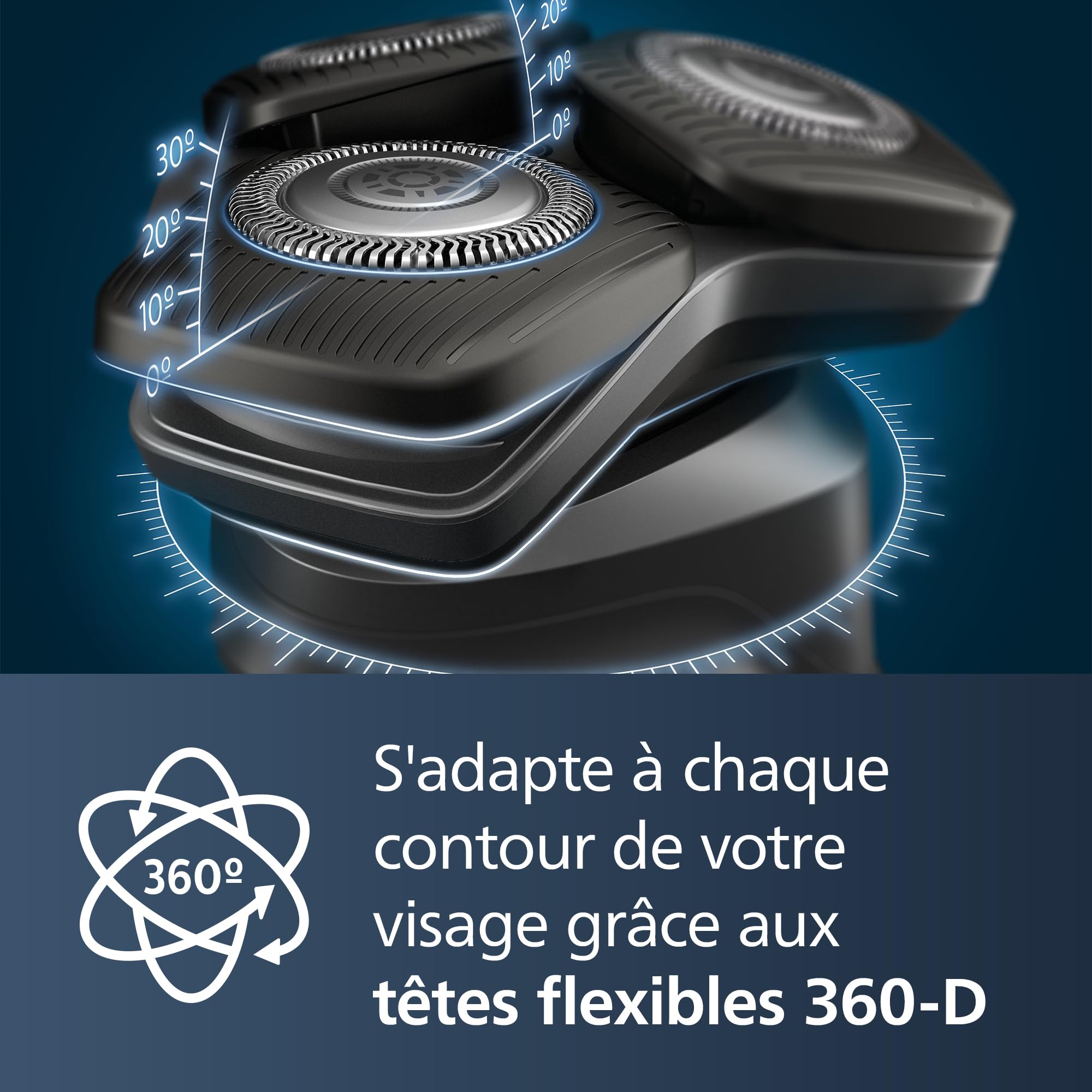 Philips Rasoir Series 5000 - rasoir électrique Wet & Dry gris carbone avec tondeuse rétractable intégrée, pochette souple, capuchon de protection et socle de charge (modèle S5887/13)