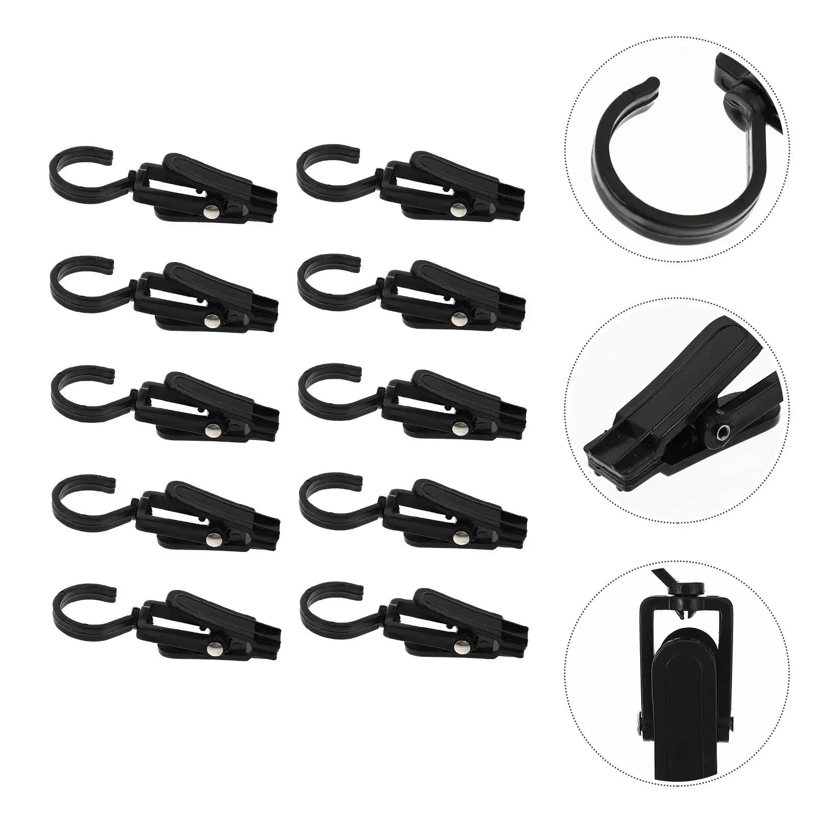 12 Kunststoff-Vorhangringe mit Clips for Gardinenhaken | Glatt gleitendes Vorhanghaken-Clip-Set, vielseitig for die Inneneinrichtung