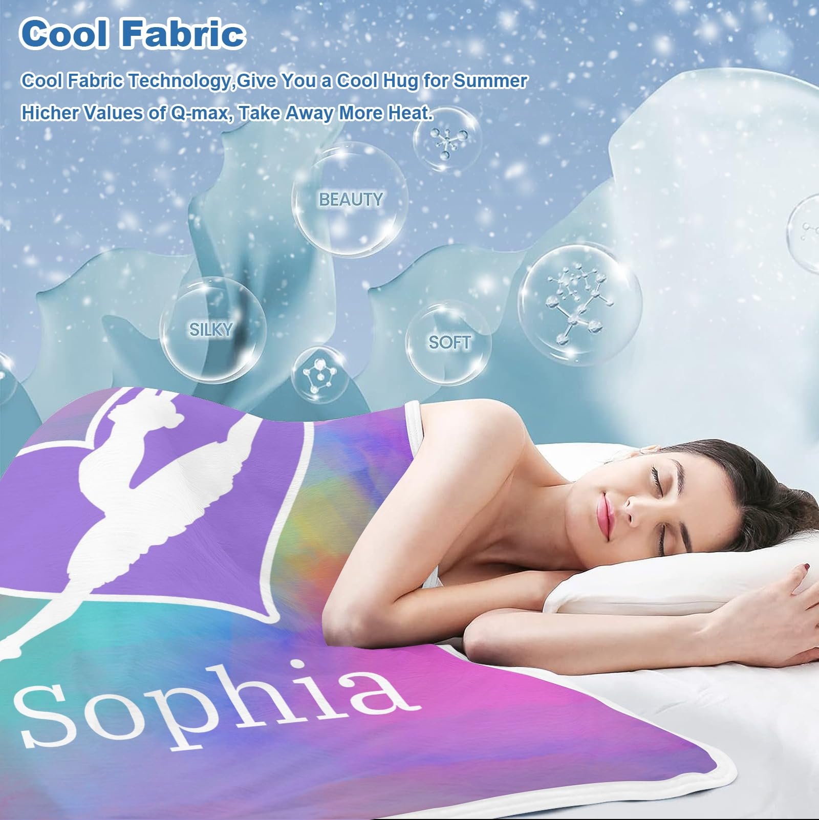 GoTussWO Personalized Gift Dancing Ballet Girl Safe Blanket, Stroller Canopy Replacement,40x50Inch