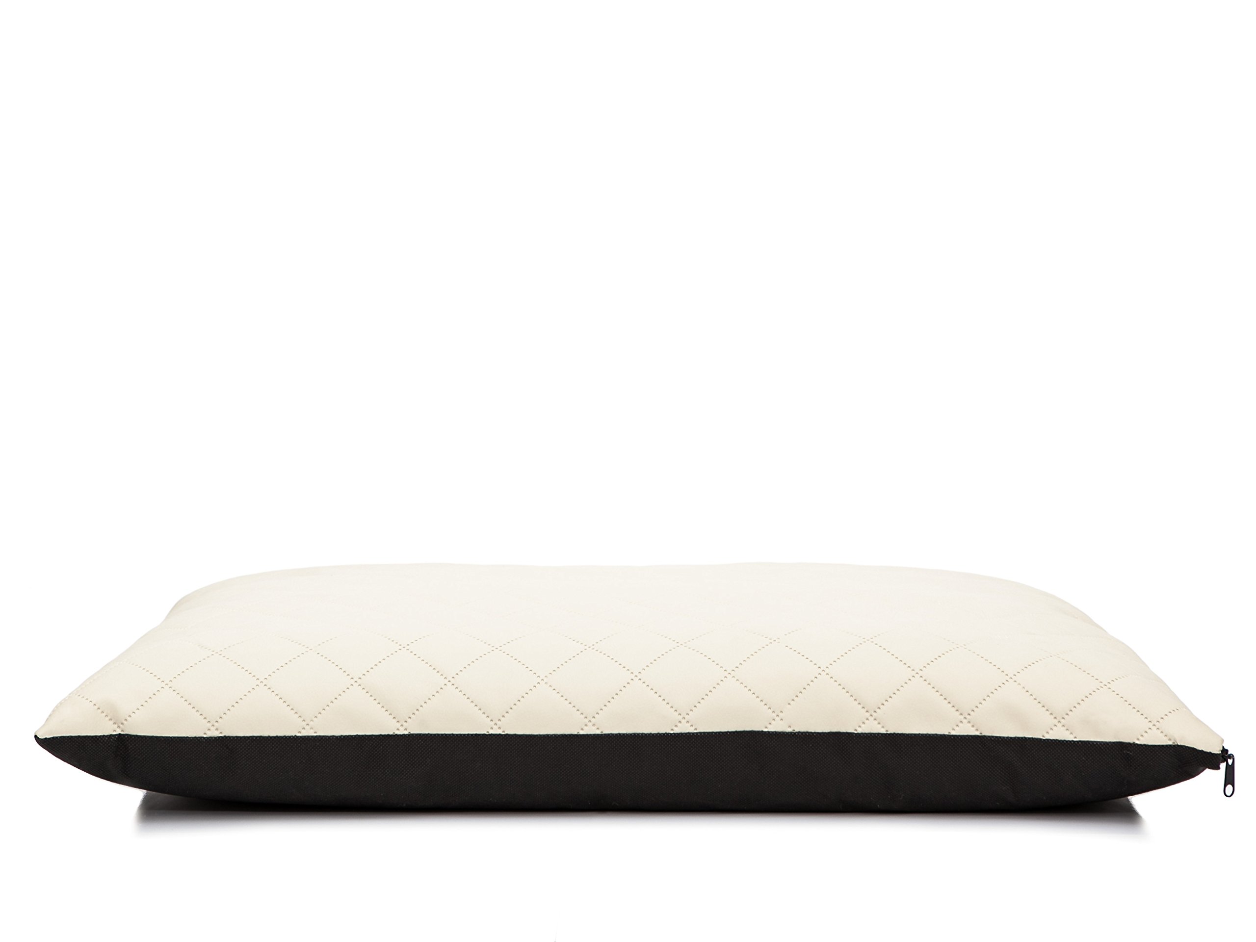 Cojín para perros Elite colchón para perros, sofá para perros, sofá para perros, sofá para animales, cama suave para mascotas, XL, 74 x 50 cm, beige, piel ecológica