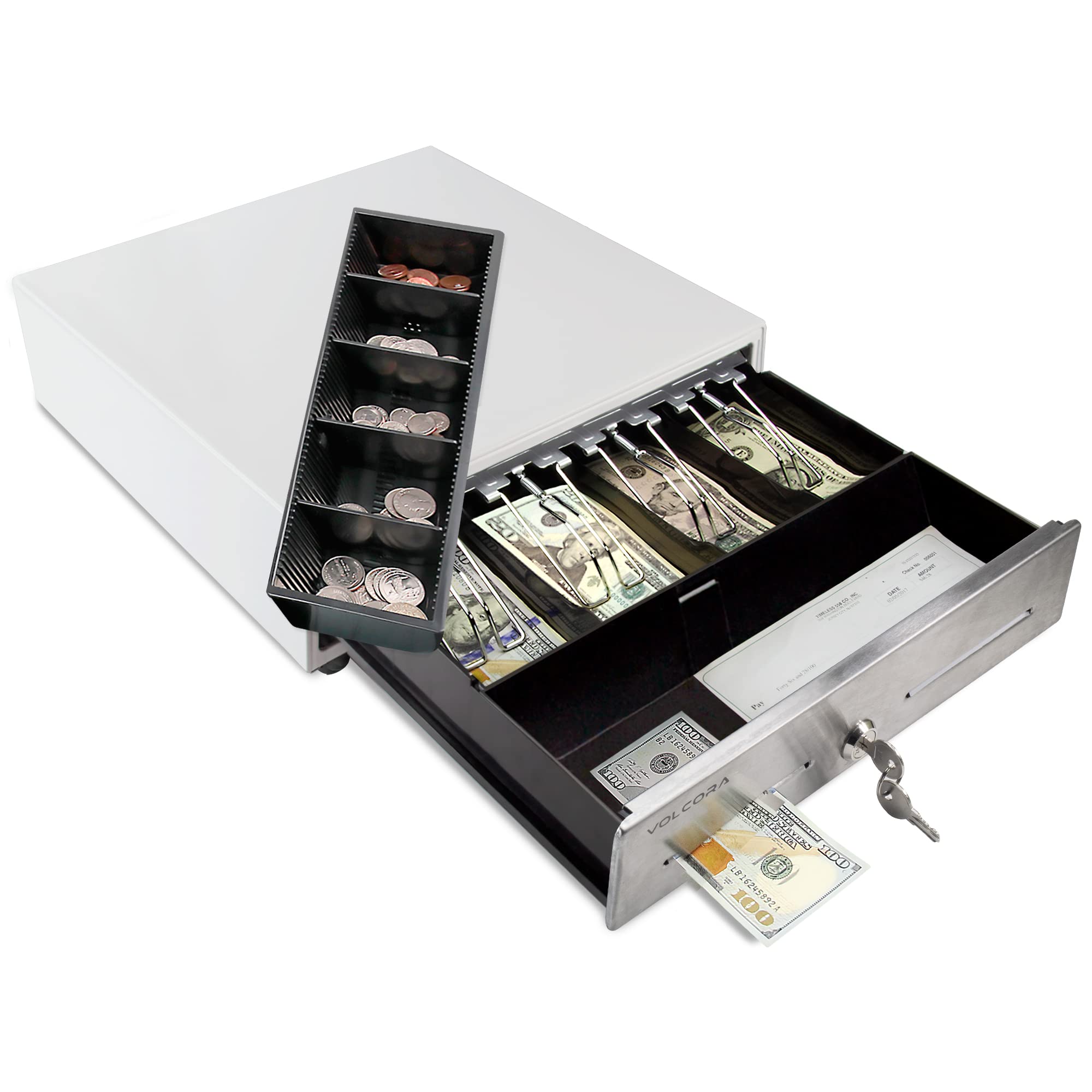 Buy Mini Cash Register Drawer for Point of Sale (POS) System with 4