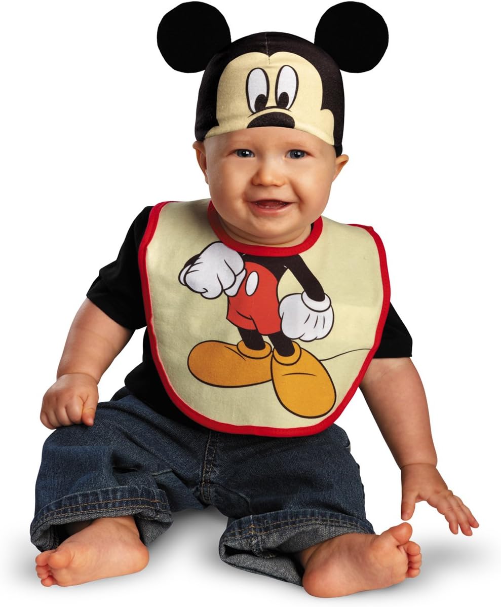 Disguise Costumes Drool Over Me Disney Mickey Mouse Infant Bib and Hat Accessory