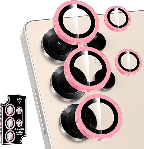 Miniatura 271 de Protector de lente de cámara para Samsung Galaxy S25 FE, cubierta individual de lente de vidrio templado con anillo de metal, [fuerte adsorción]