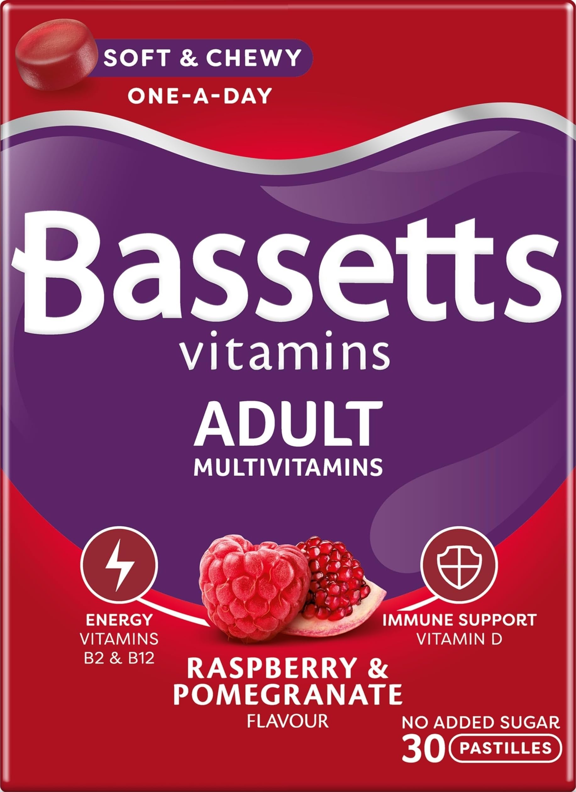 Bassetts Vitamins Adult Raspberry & Pomegranate Multivitamins 30 Gummies