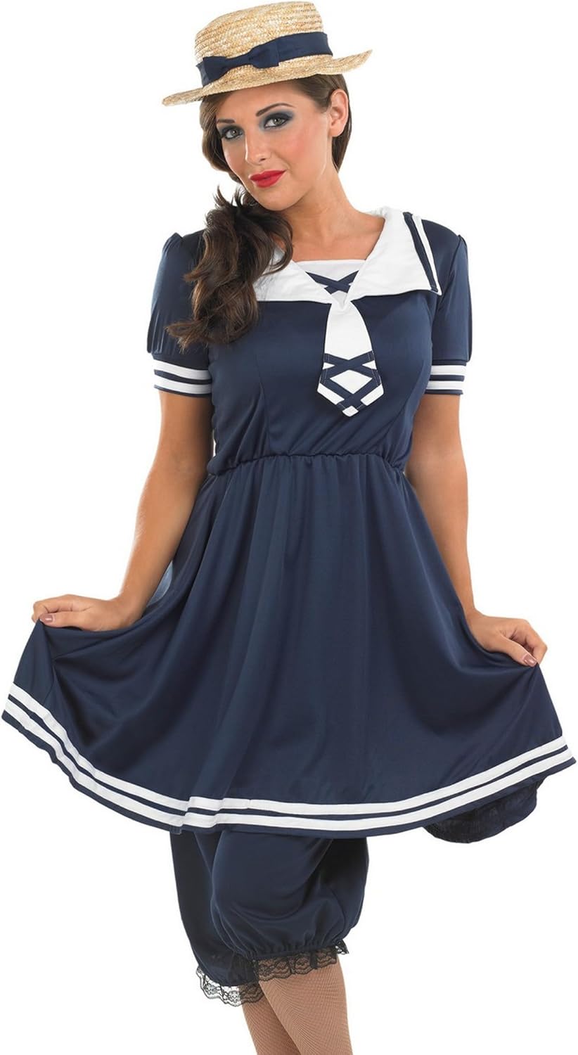 fun shack Victorian Dress Old Time Bathing Suit Women, Victorian Costume Women, Women's Fancy Dress Costume