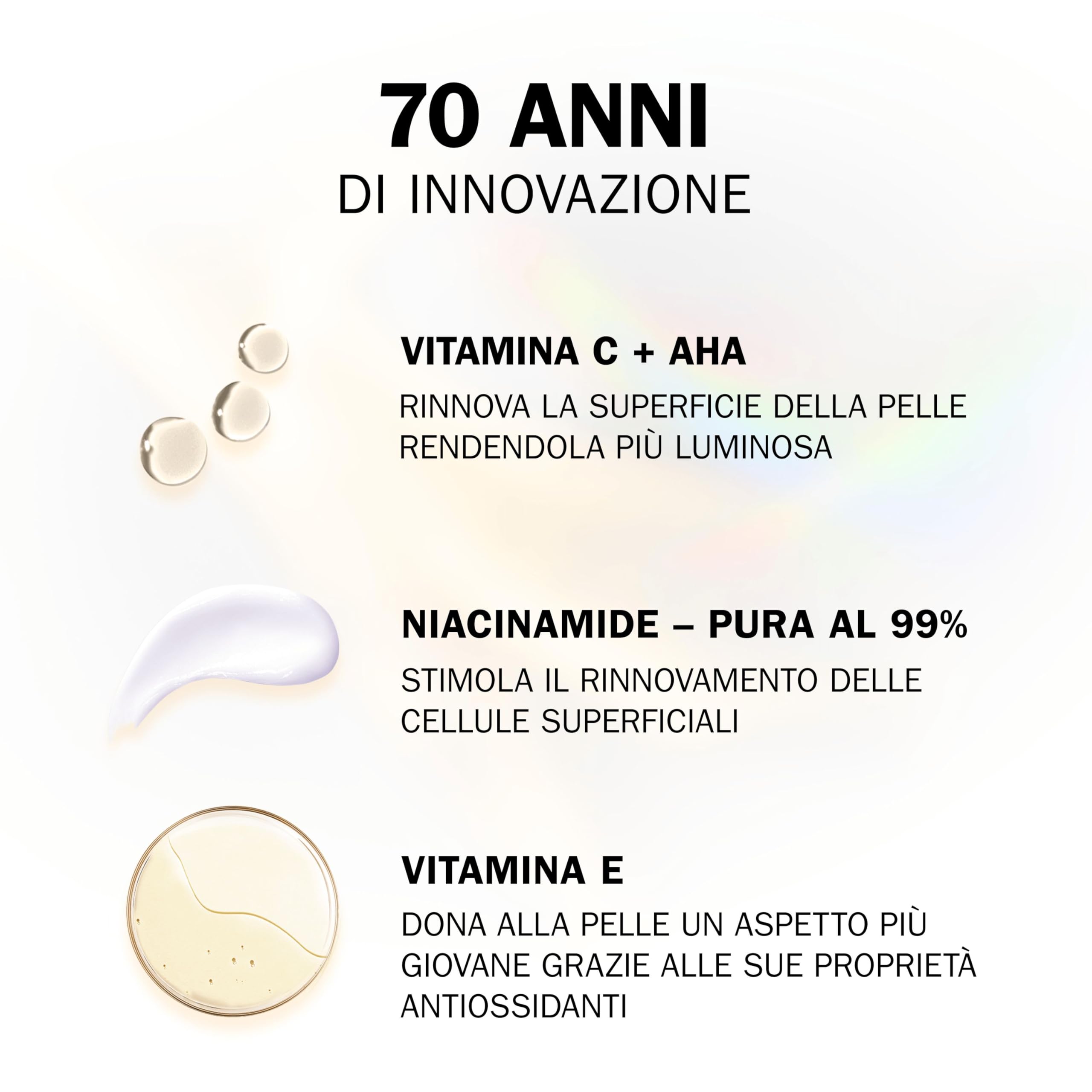 Olay Siero Vitamina C, AHA e Niacinamide, Anti-Macchie, Uniforma e Idrata, Non Unge, 40ml
