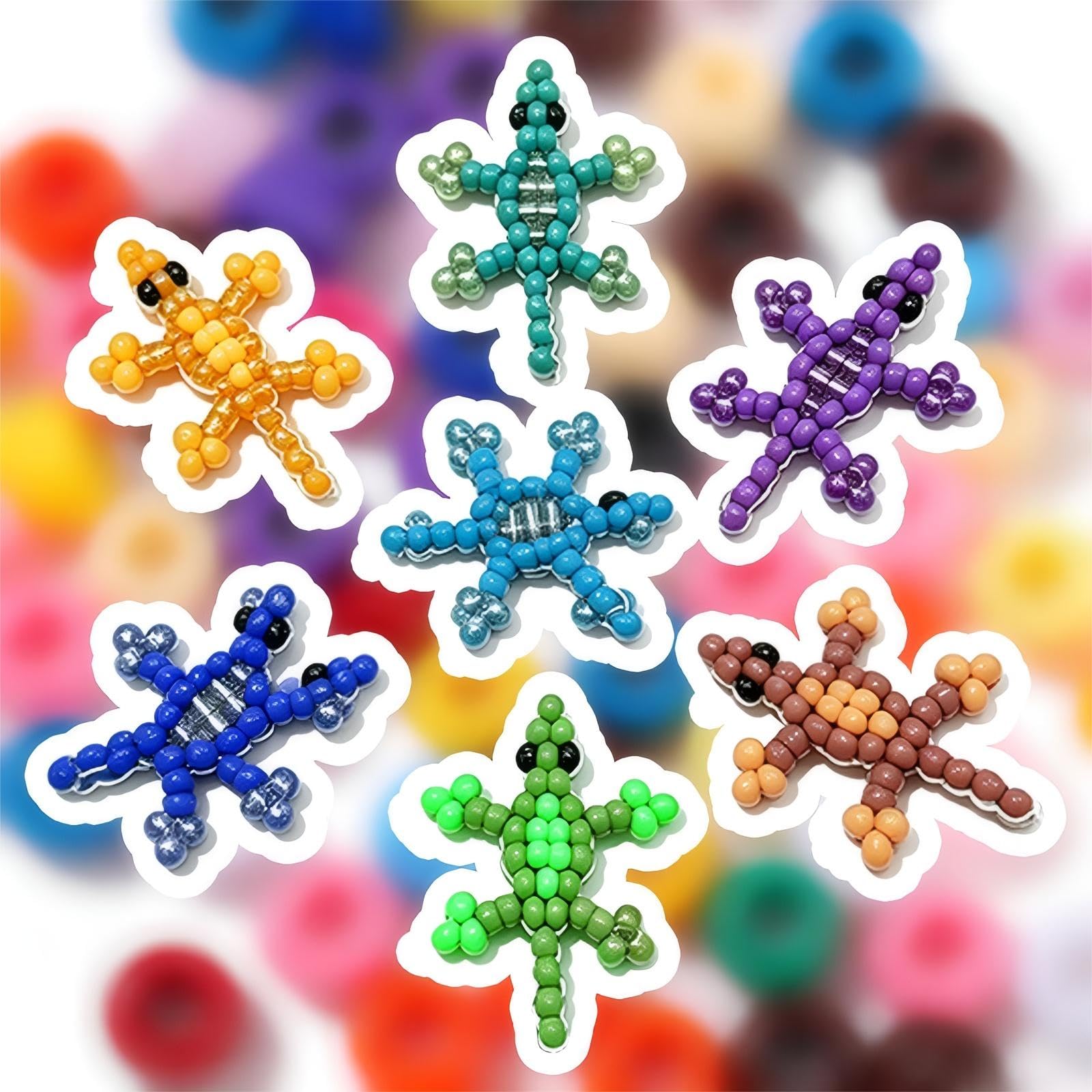 Glow-in-the-Dark Pony Bead Kit - Make Bracelets & Keychains -7