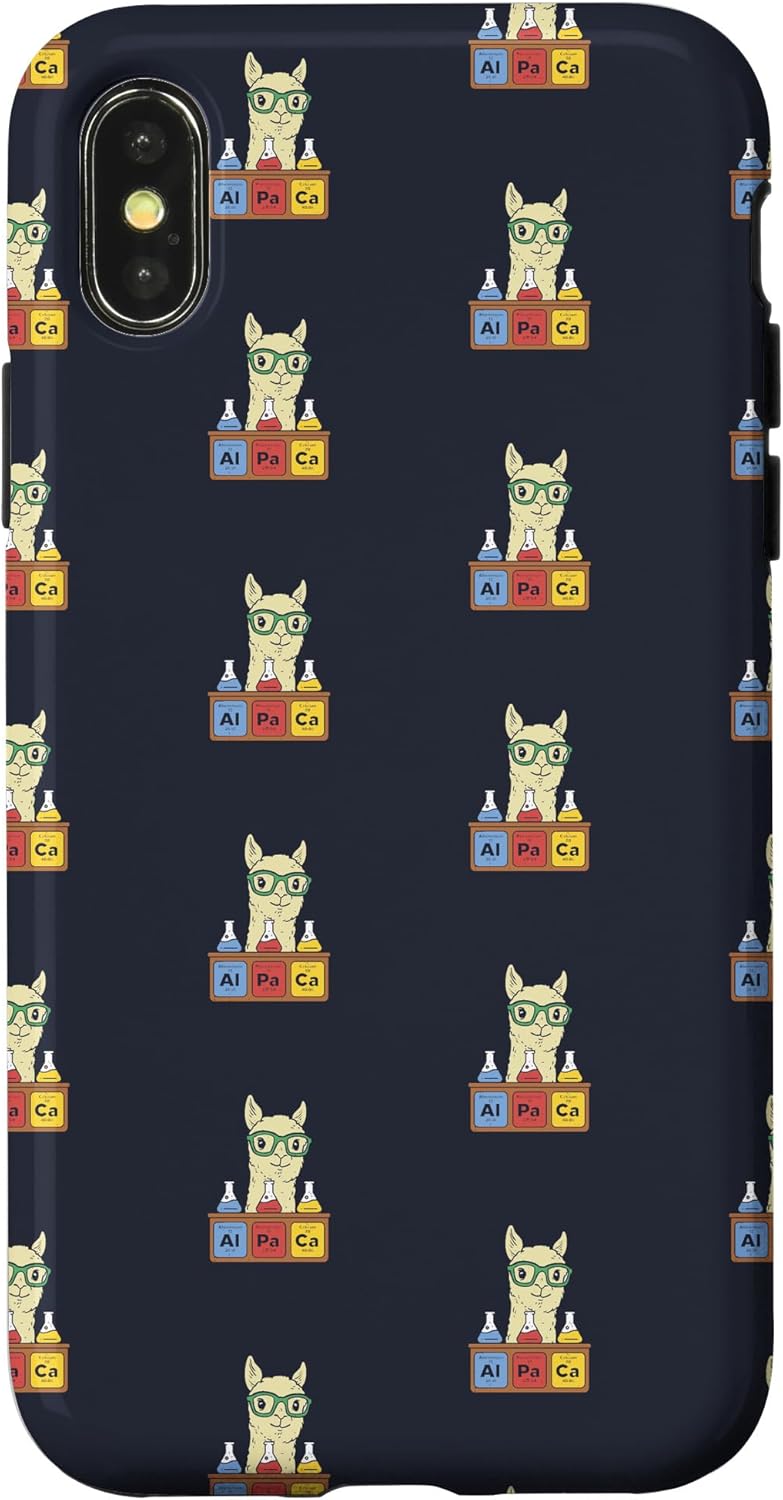 iPhone XS Max Llama Alpaca Chemist Chemistry Case