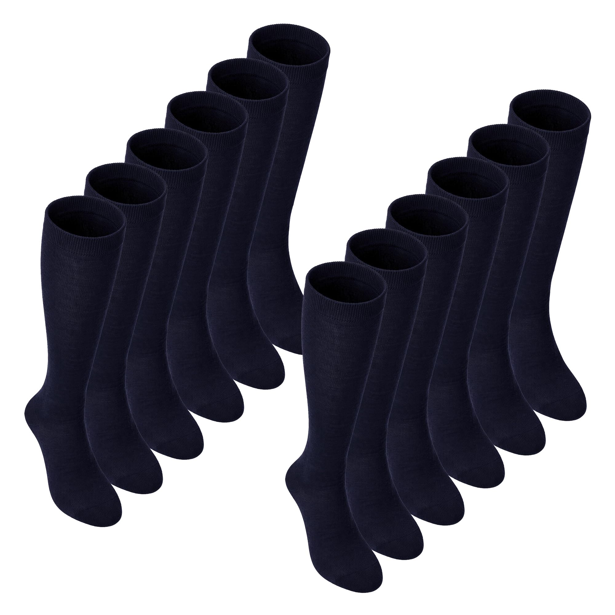 Sock Snob Women's Knee High Socks - Cotton Rich - Blue - Size 3-7