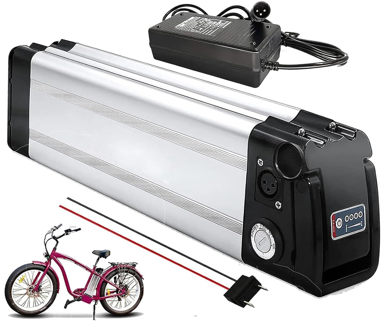 Fahrrad-Batterien 48V 13AH 15AH 17.5AH 20AH, Ebike Lithium-Ionen-Akku 48V  mit Ladegert BMS Protection Board fr Electric Bike 200W 350W 400W 500W ...